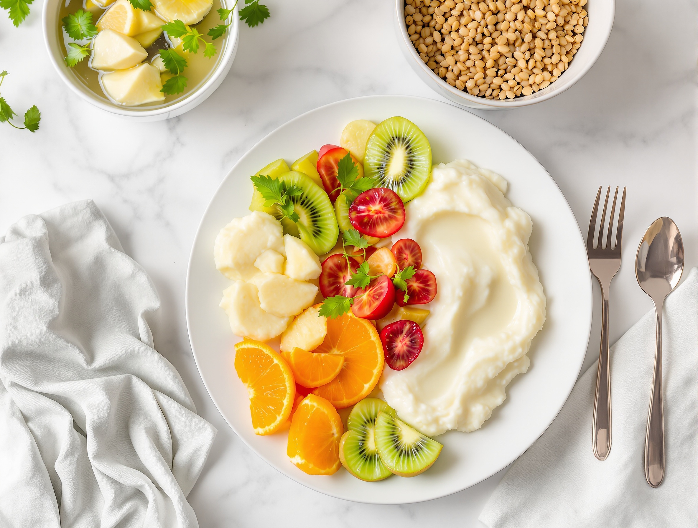 Alimentation douce adaptée angine bouillon fruits vitamine C céréales complètes