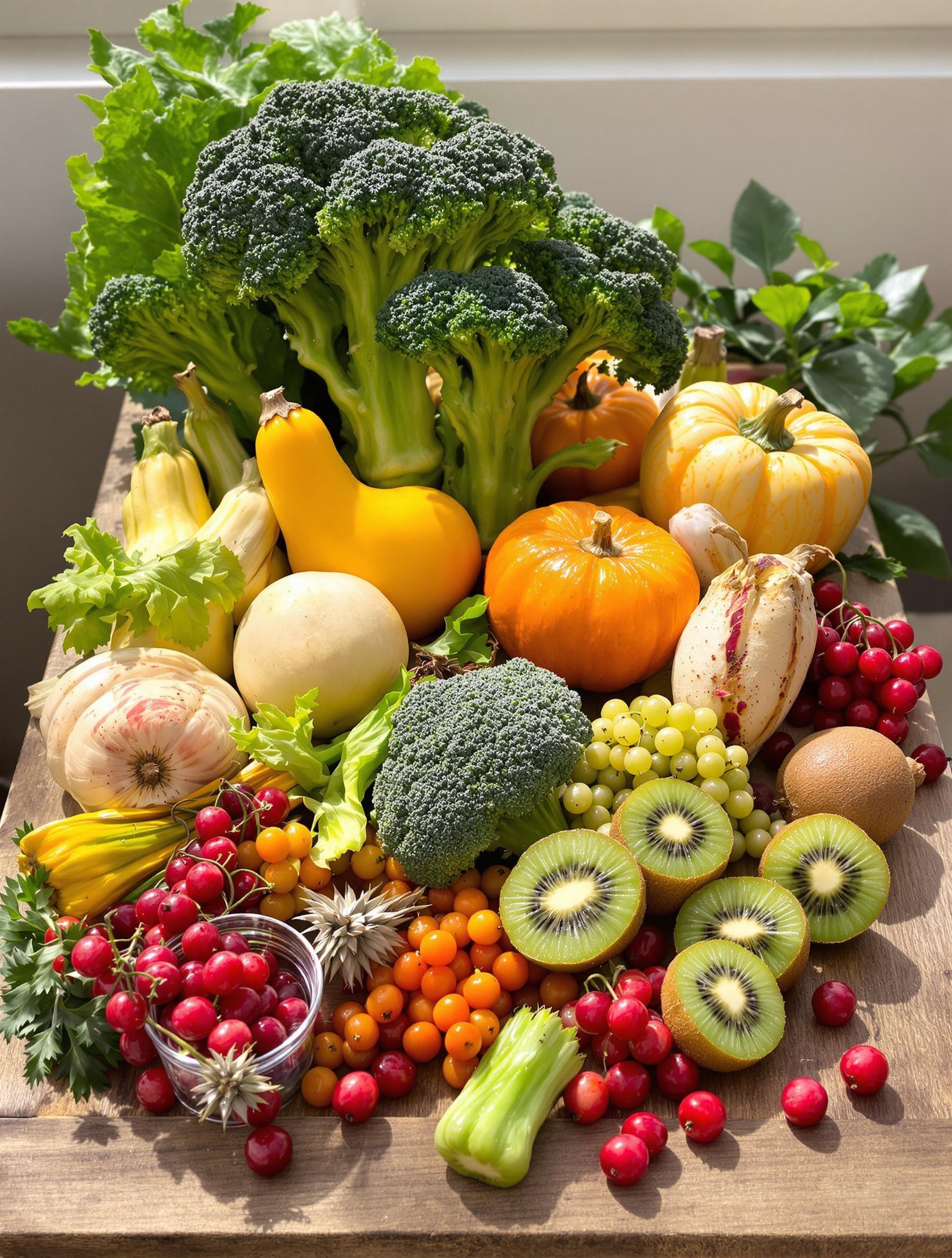 Assortiment de légumes conseillés pour limiter le fer