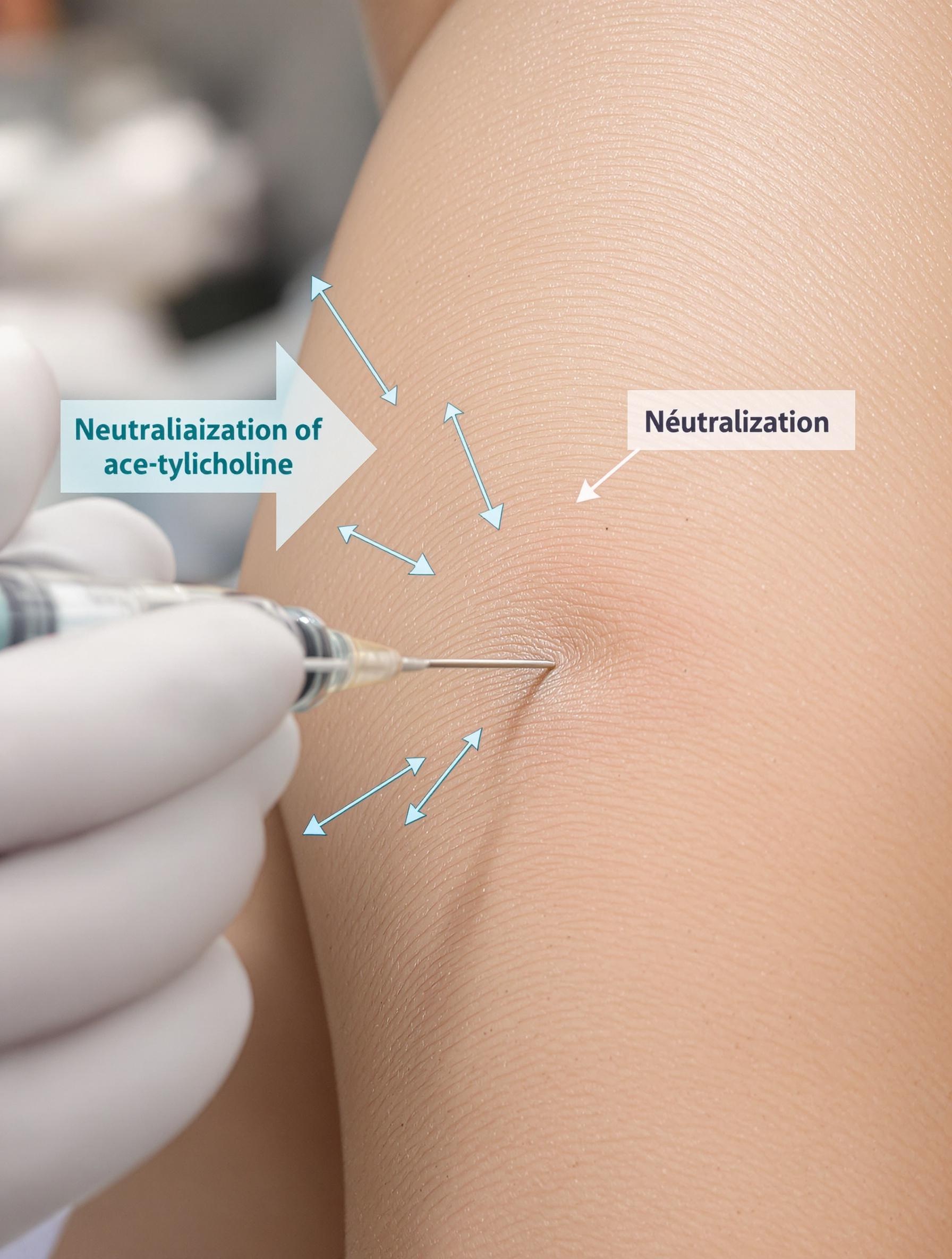 Injection de Botox pour neutraliser l'acétylcholine dans les aisselles