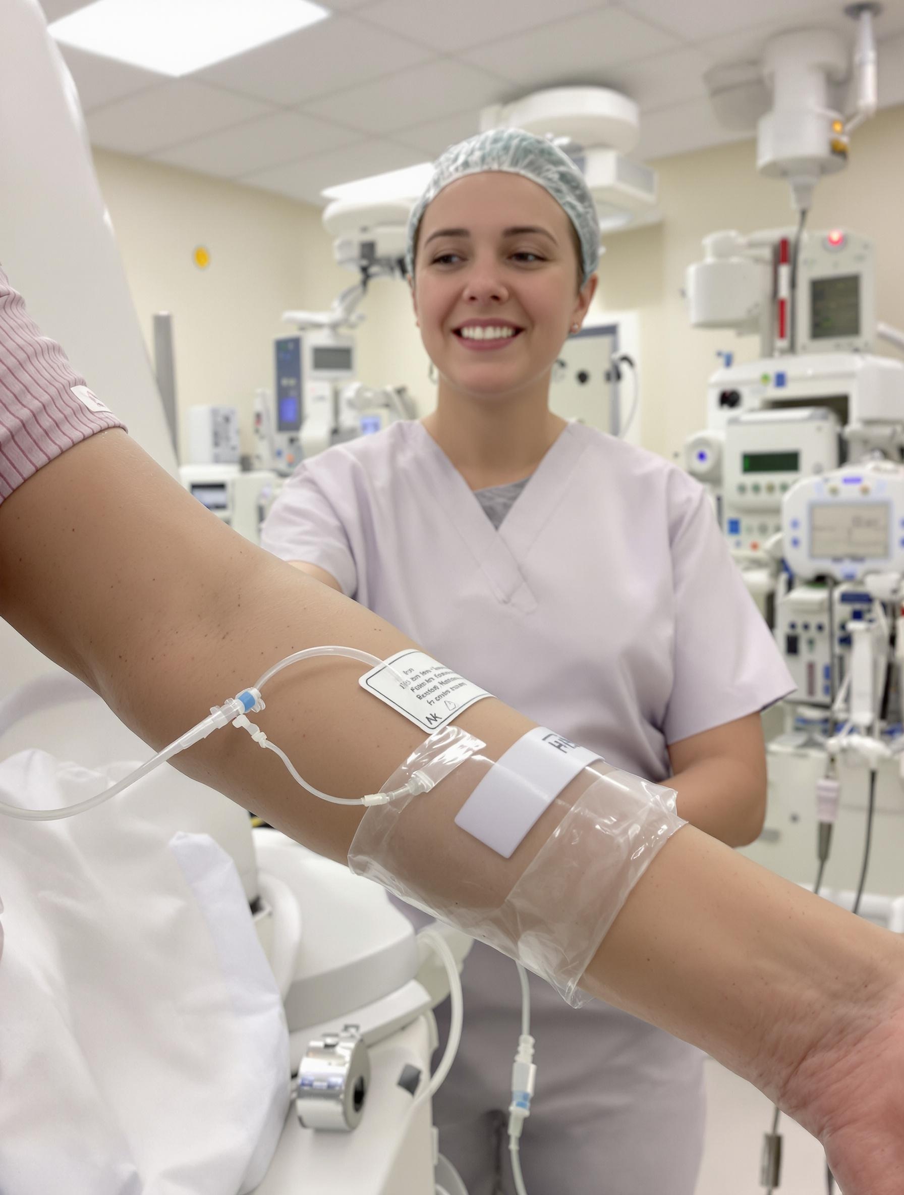 Pose de perfusion pour scanner injecté explications patient