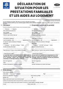 Capture d’écran annotée du Cerfa 12324*05 avec des flèches vers Identité, Situation familiale et Professionnelle