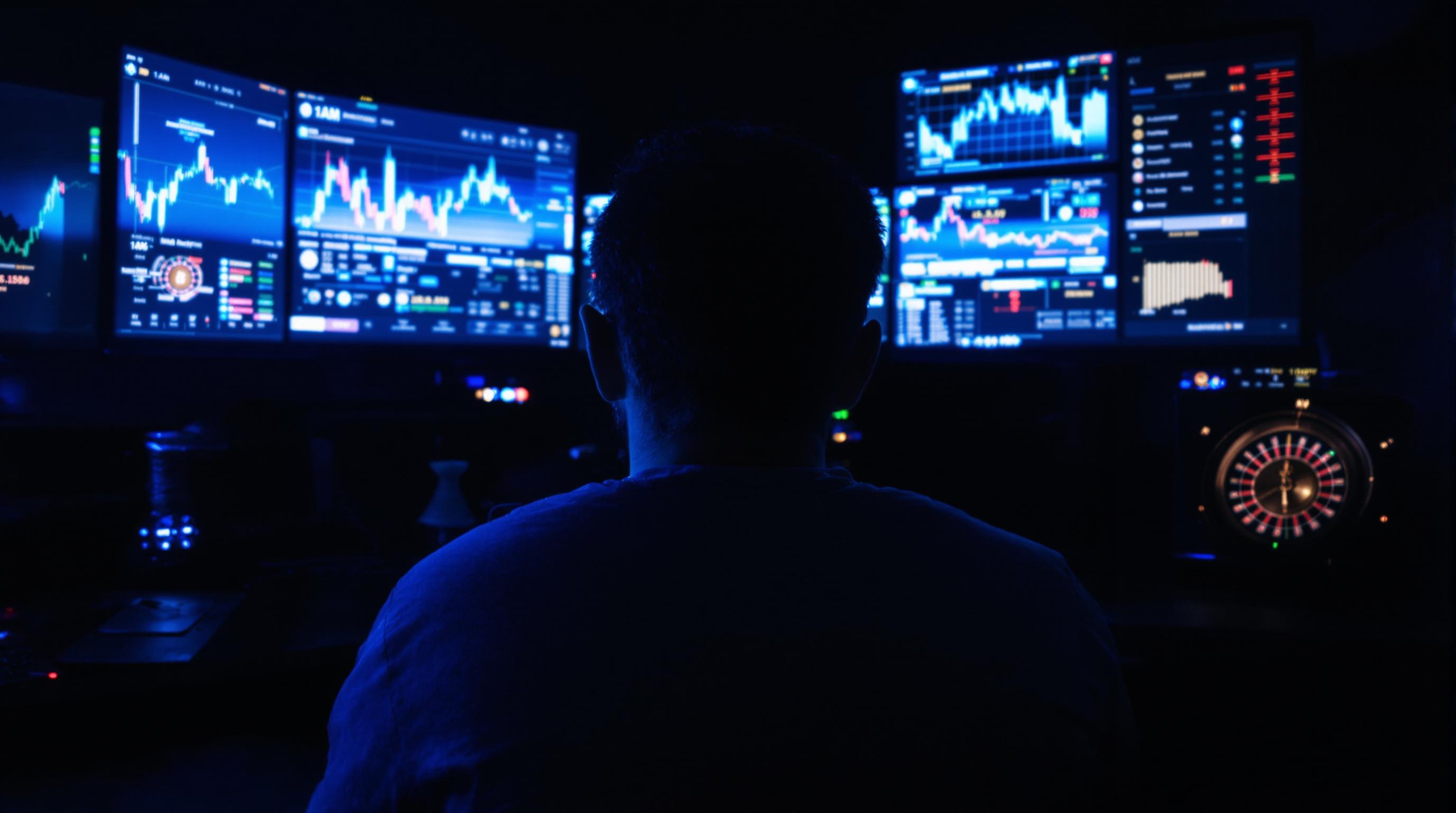 Sur-exposition lumineuse et tension cognitive à 1 h du matin sur un site de Bitcoin roulette
