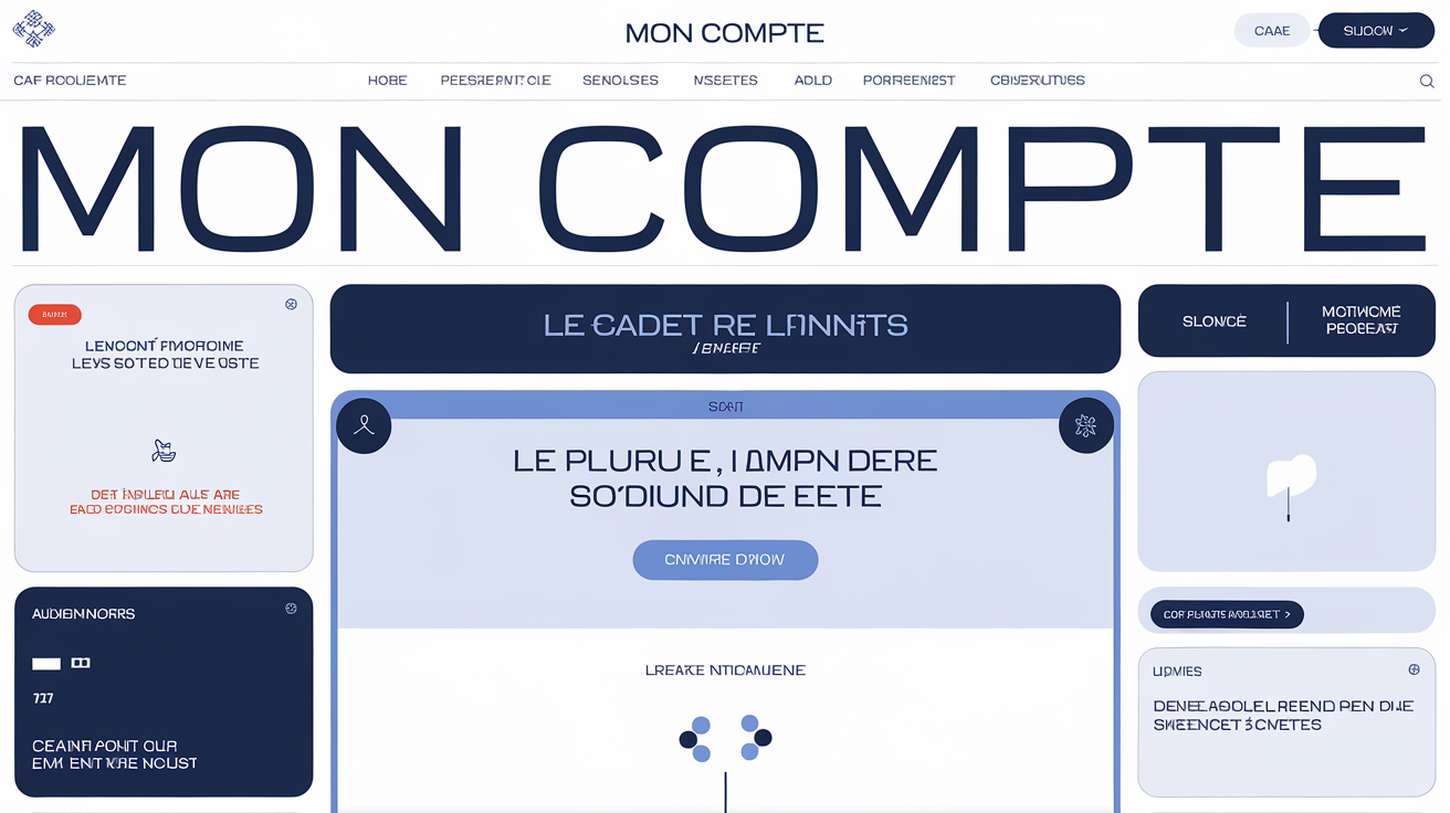 Capture écran fictive espace Mon Compte CAF suivi dossier PreParE