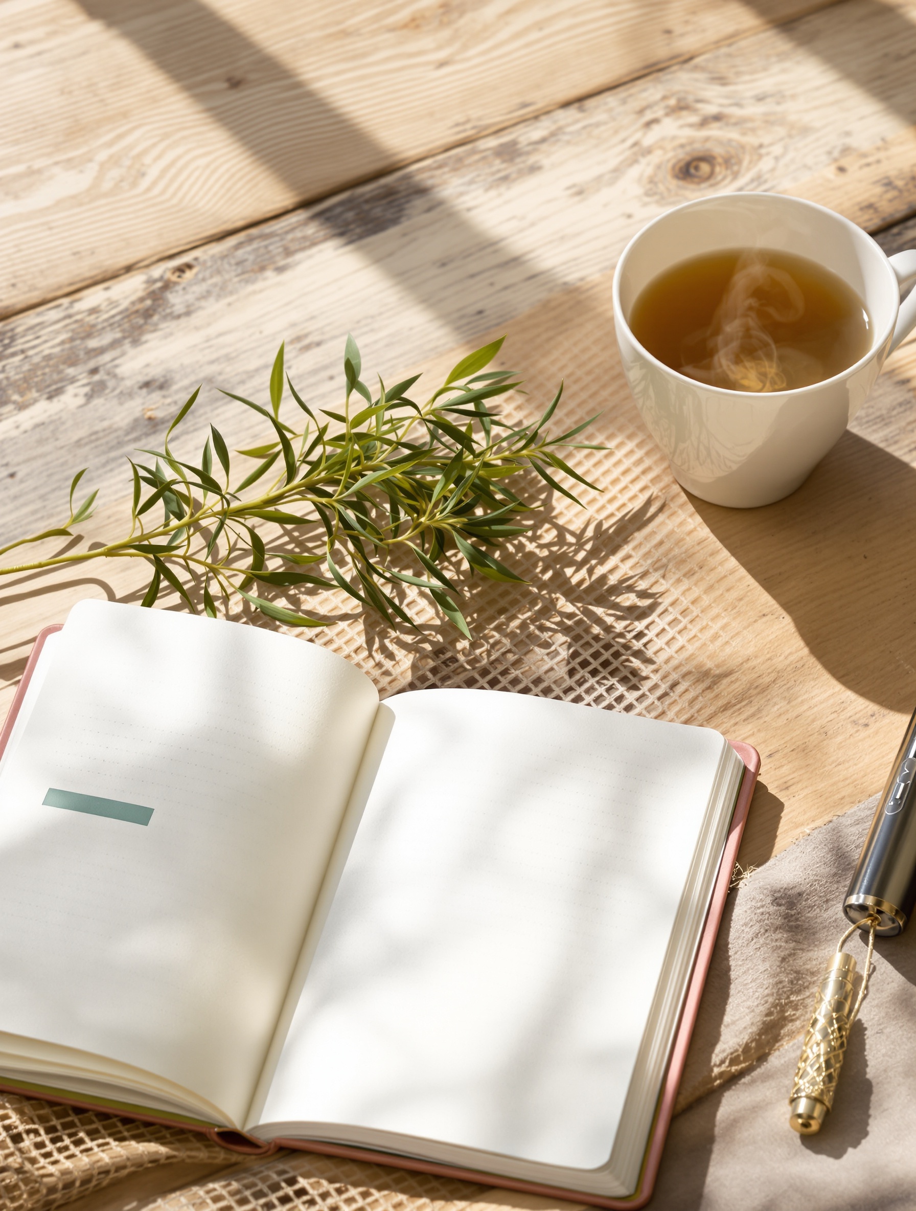 Carnet, fleur de CBD et vaporisateur - mode de vie conscient