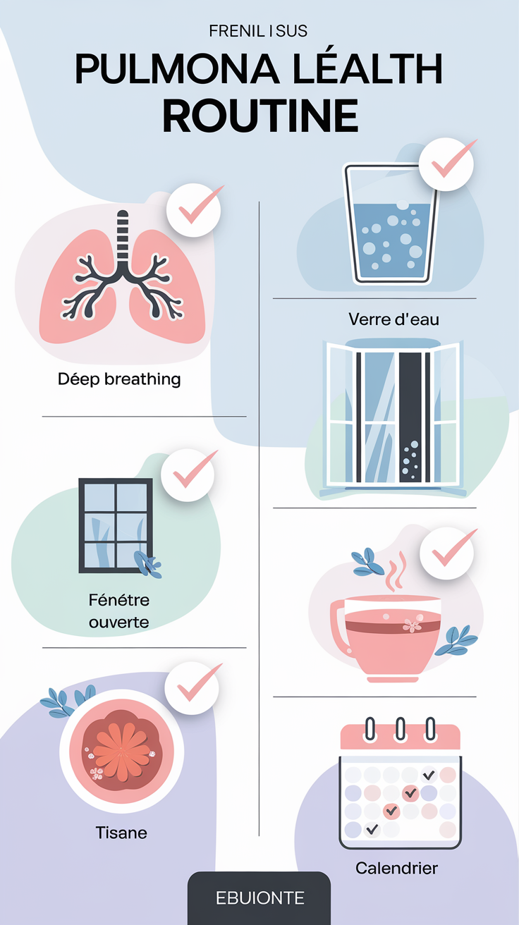 Checklist visuelle routine santé pulmonaire
