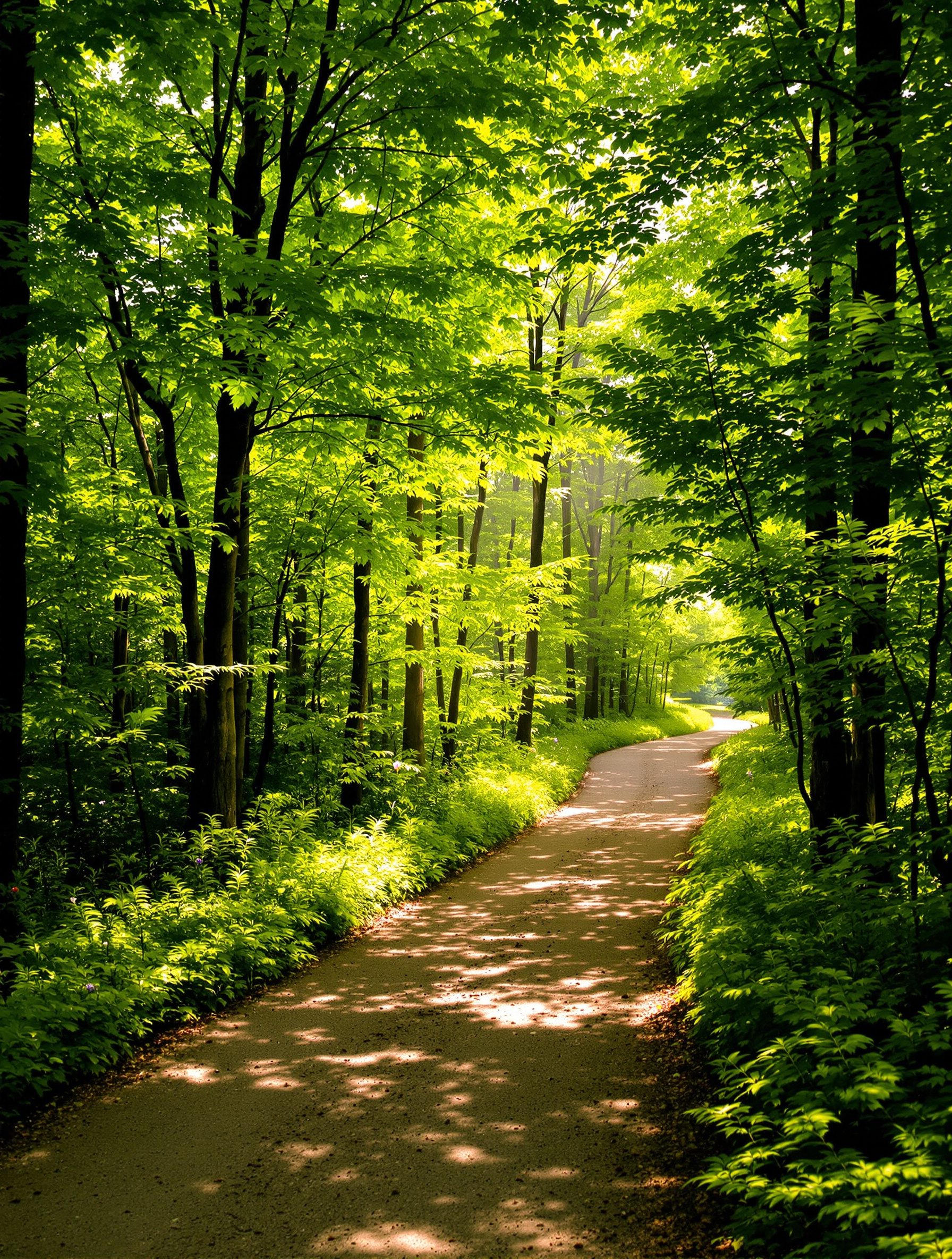 Chemin lumineux symbolisant le parcours thérapeutique vers le mieux-être.