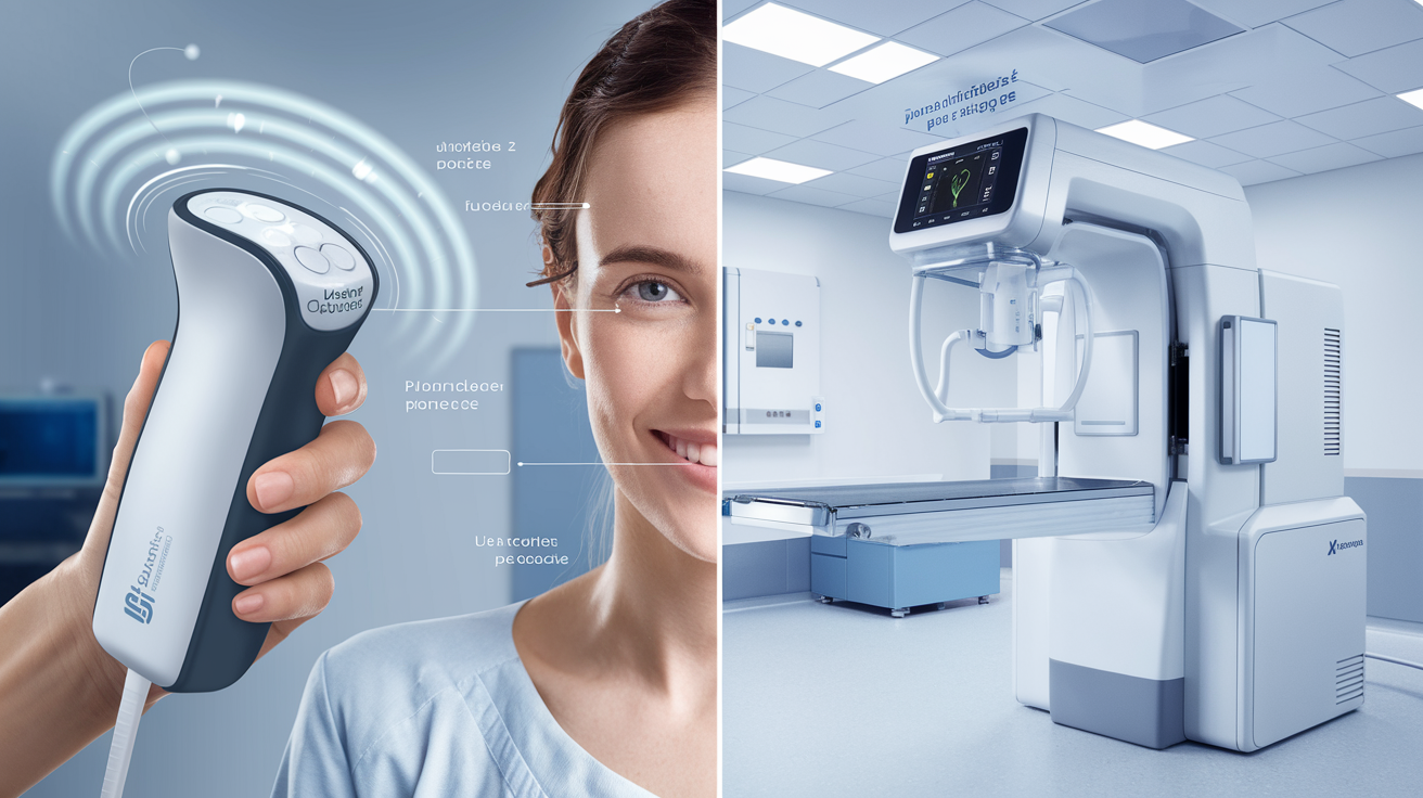 Comparaison visuelle entre le bladder scanner et l'uroscanner