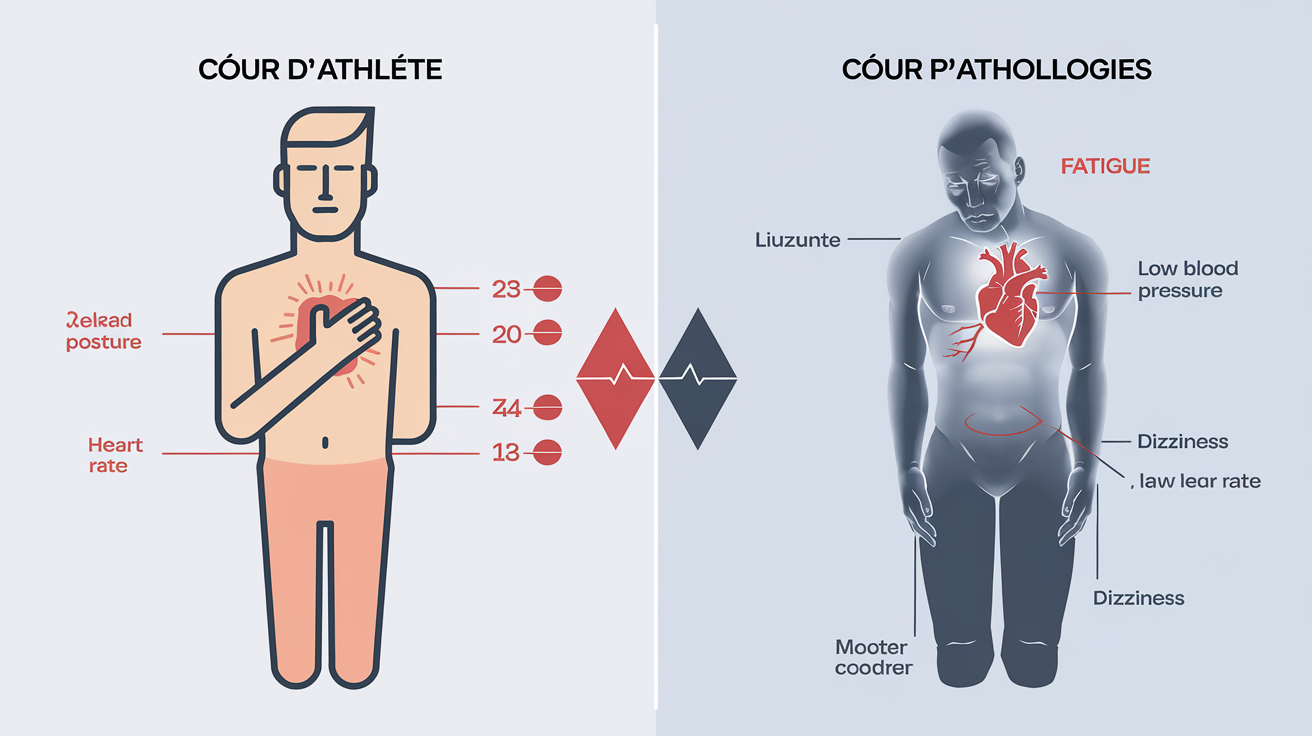 Comparaison entre un cœur d’athlète et un cœur pathologique
