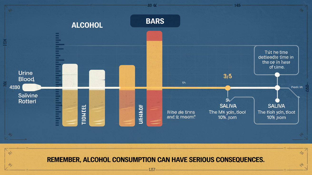 Comparatif visuel des fenêtres de détection alcool urine sang salive cheveux