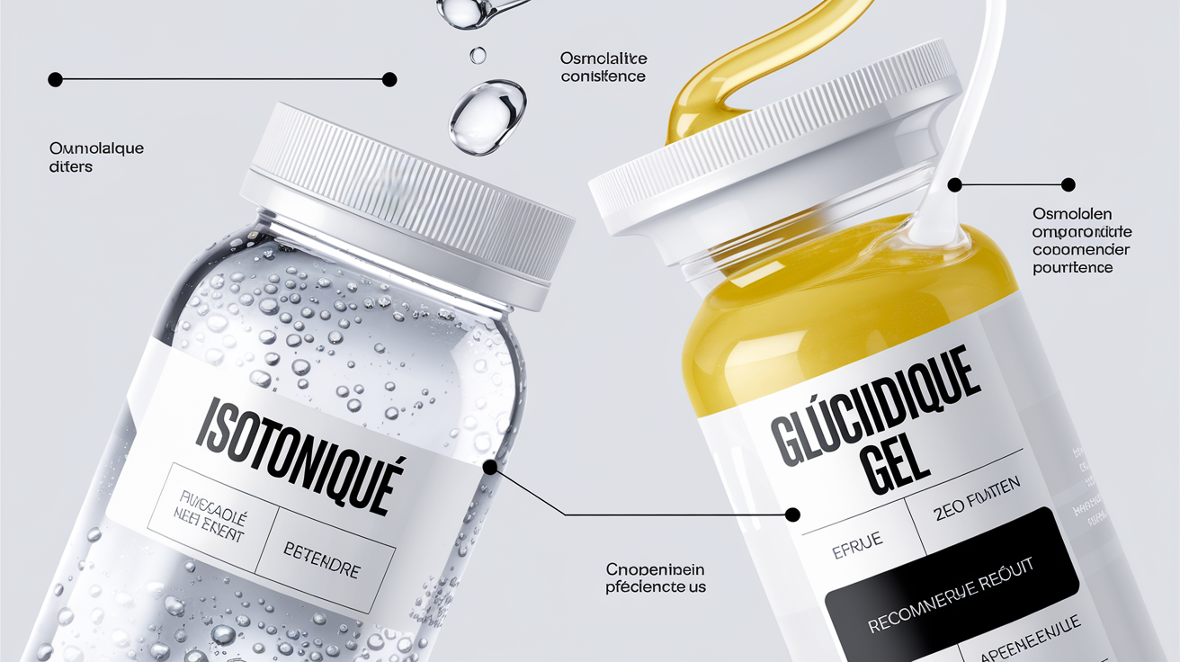 Comparaison entre gel glucidique et boisson isotonique