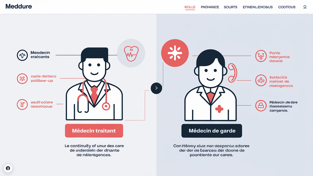 Comparatif médecin traitant vs médecin de garde