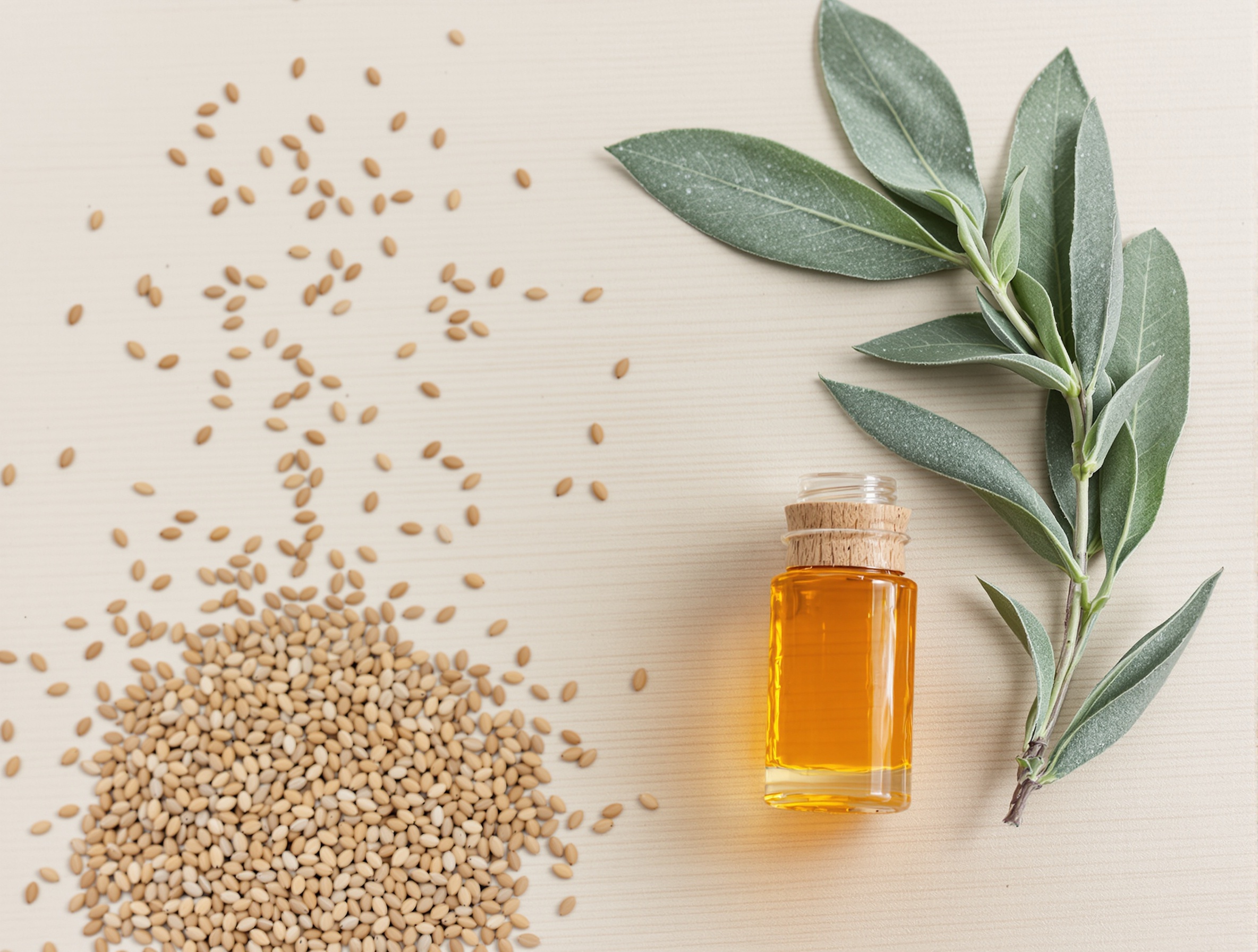 graines de lin, sauge fraîche, huile d'argousier naturopathie femme