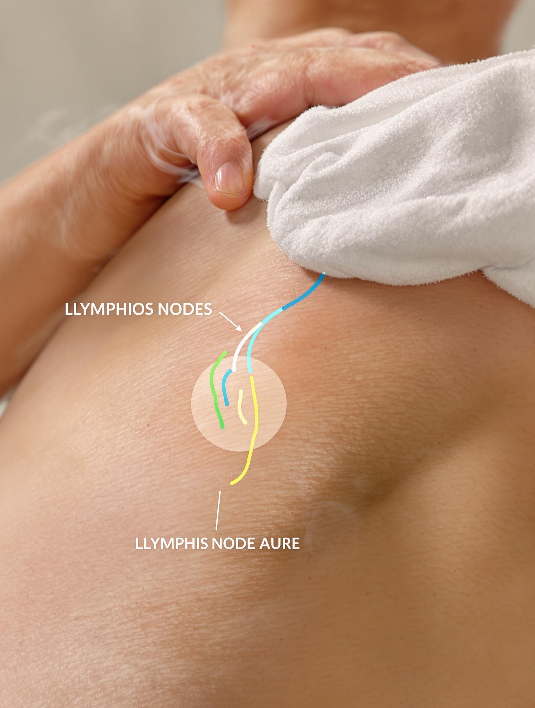 Compresse chaude pour ganglion axillaire et circulation lymphatique