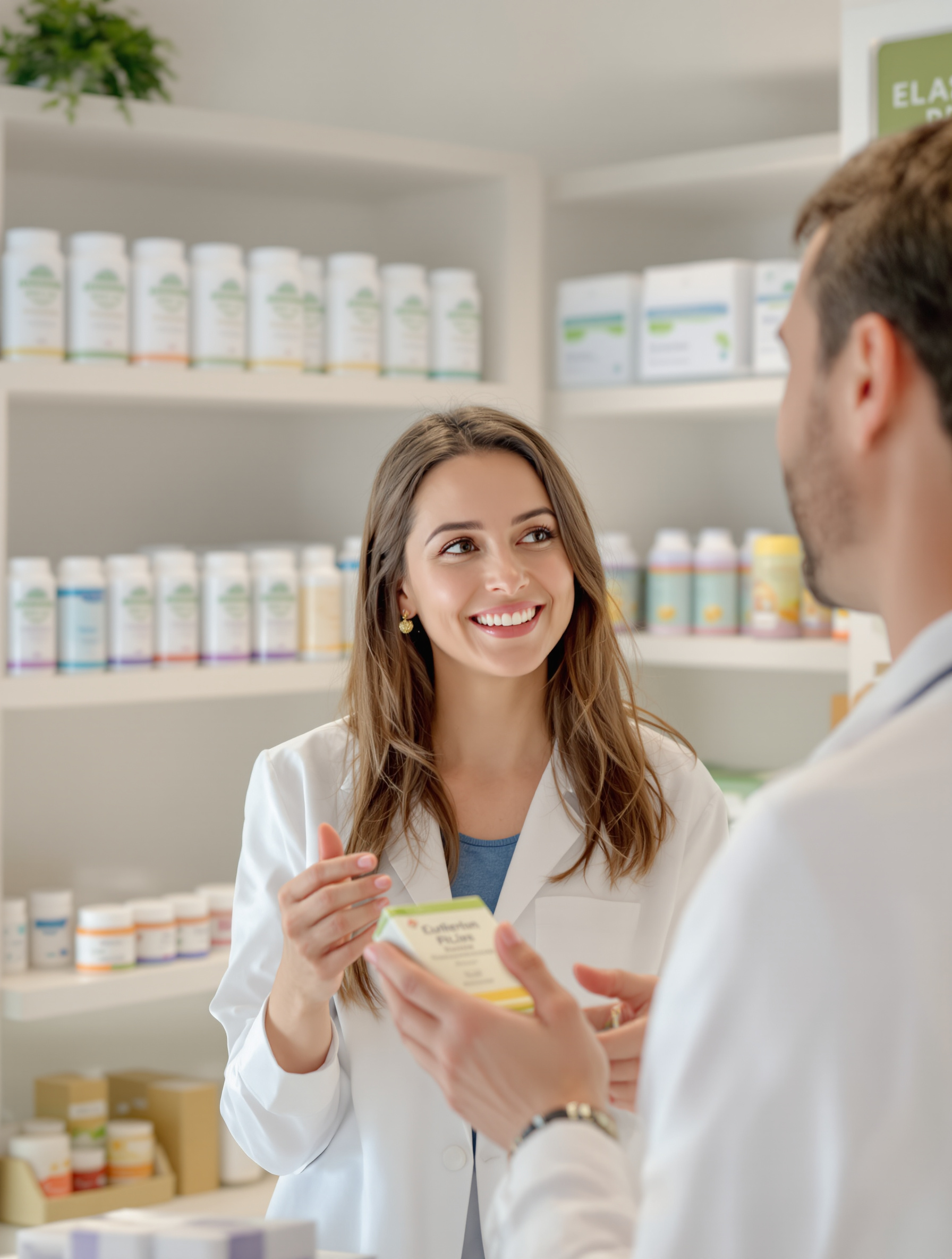 Un consommateur recevant des conseils personnalisés d'un professionnel de santé pour choisir le complément alimentaire le plus adapté à ses besoins, soulignant l'importance d'un accompagnement.