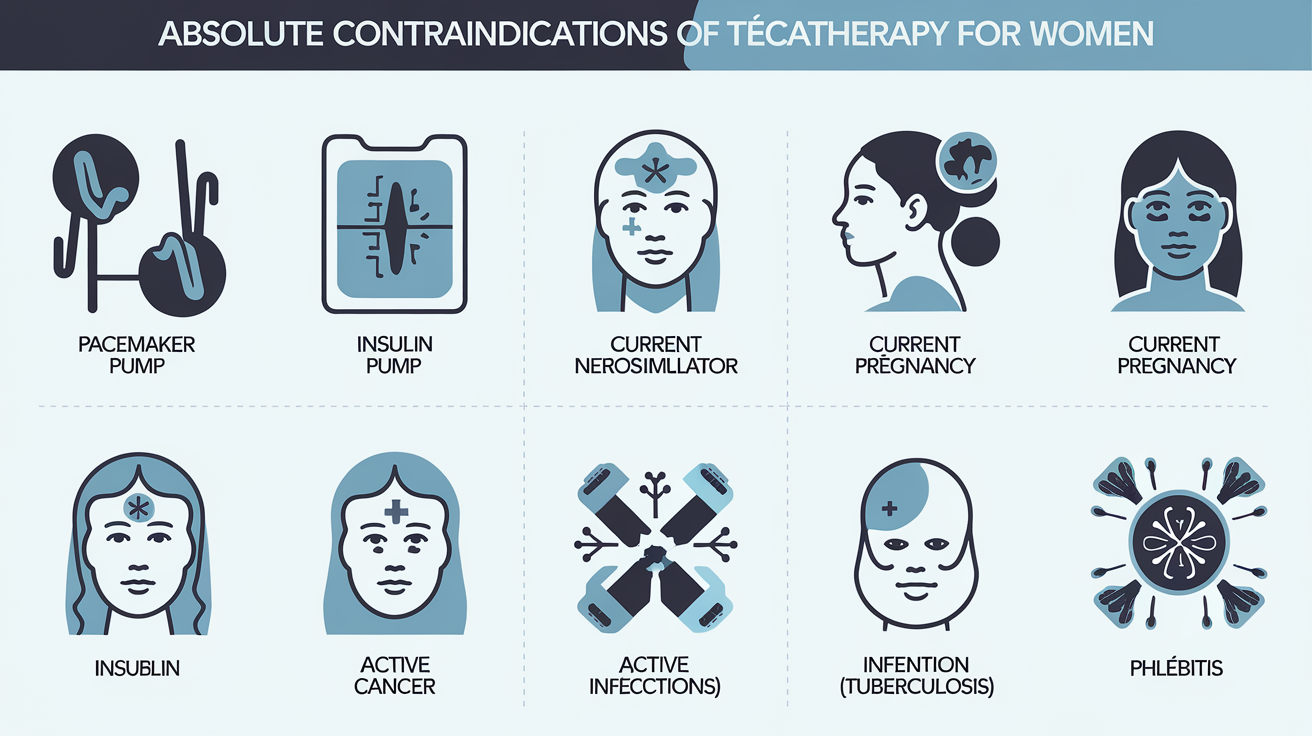 Visuel contre-indications absolues tecarthérapie femme