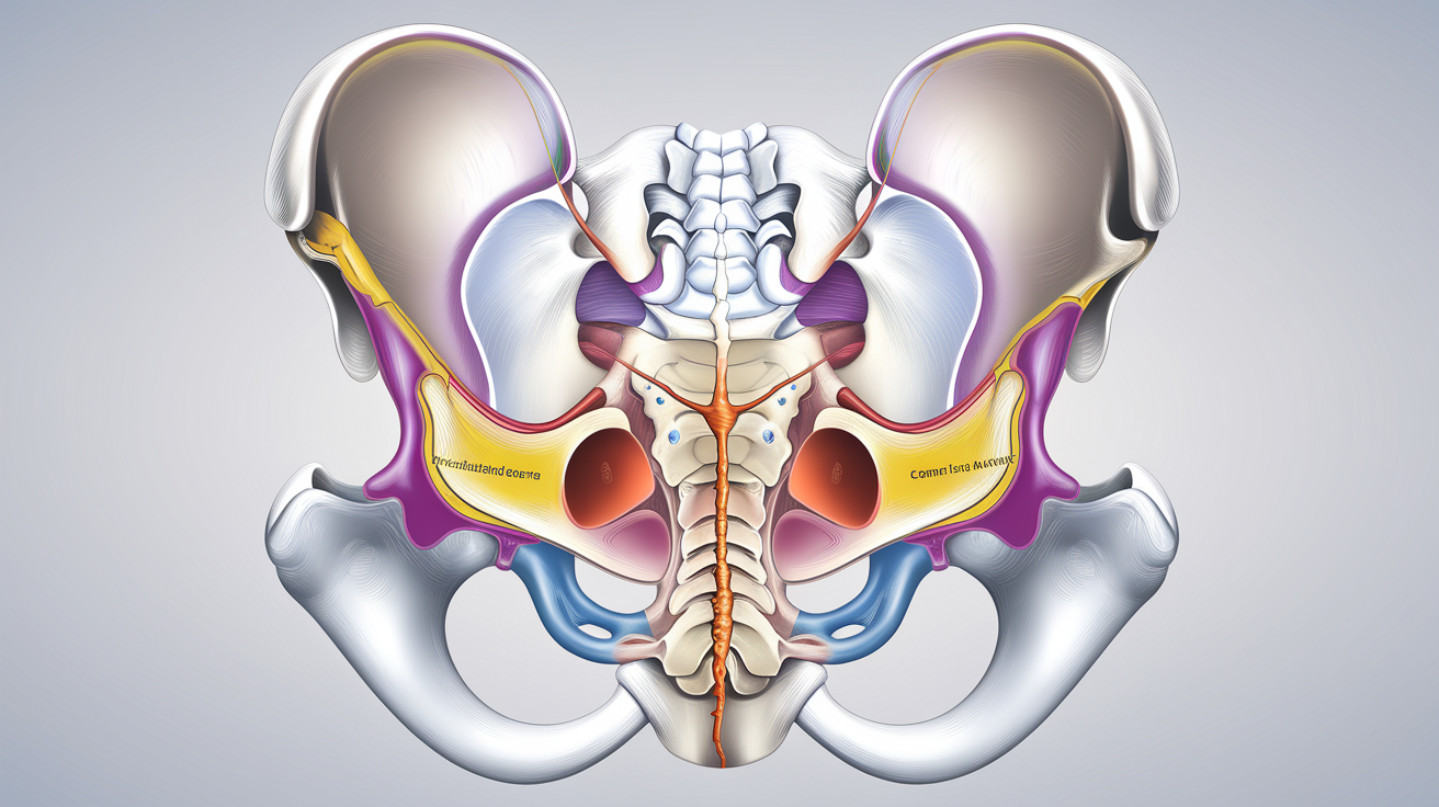 Coupe anatomique du nerf pudendal et des ligaments sacrotubéral et sacro-épineux