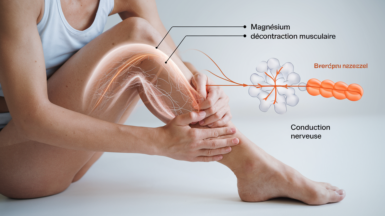 Crampes musculaires et tics oculaires liés à un déficit en magnésium.