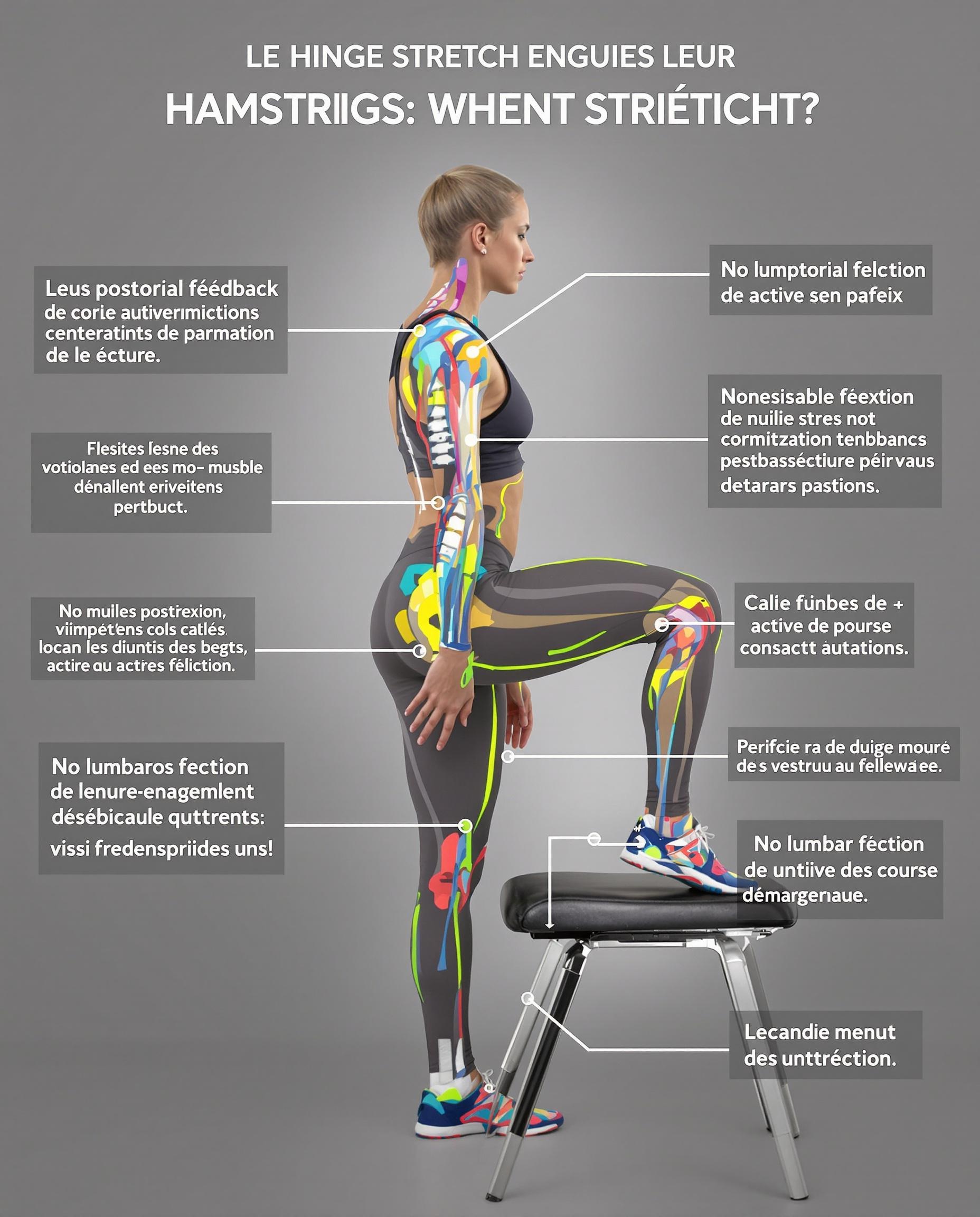Démonstration du hinge stretch pour sécuriser les ischio-jambiers avec un genou légèrement fléchi