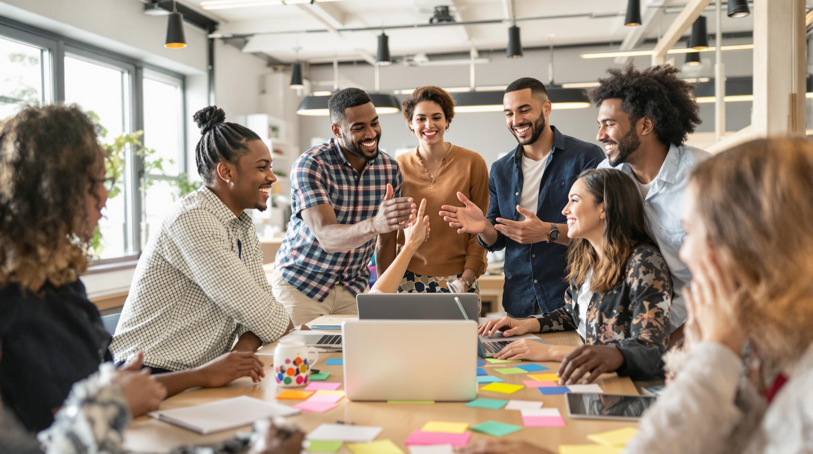 Un esprit d'équipe renforcé par le coaching bien-être favorise une communication fluide et une meilleure collaboration au sein des équipes.