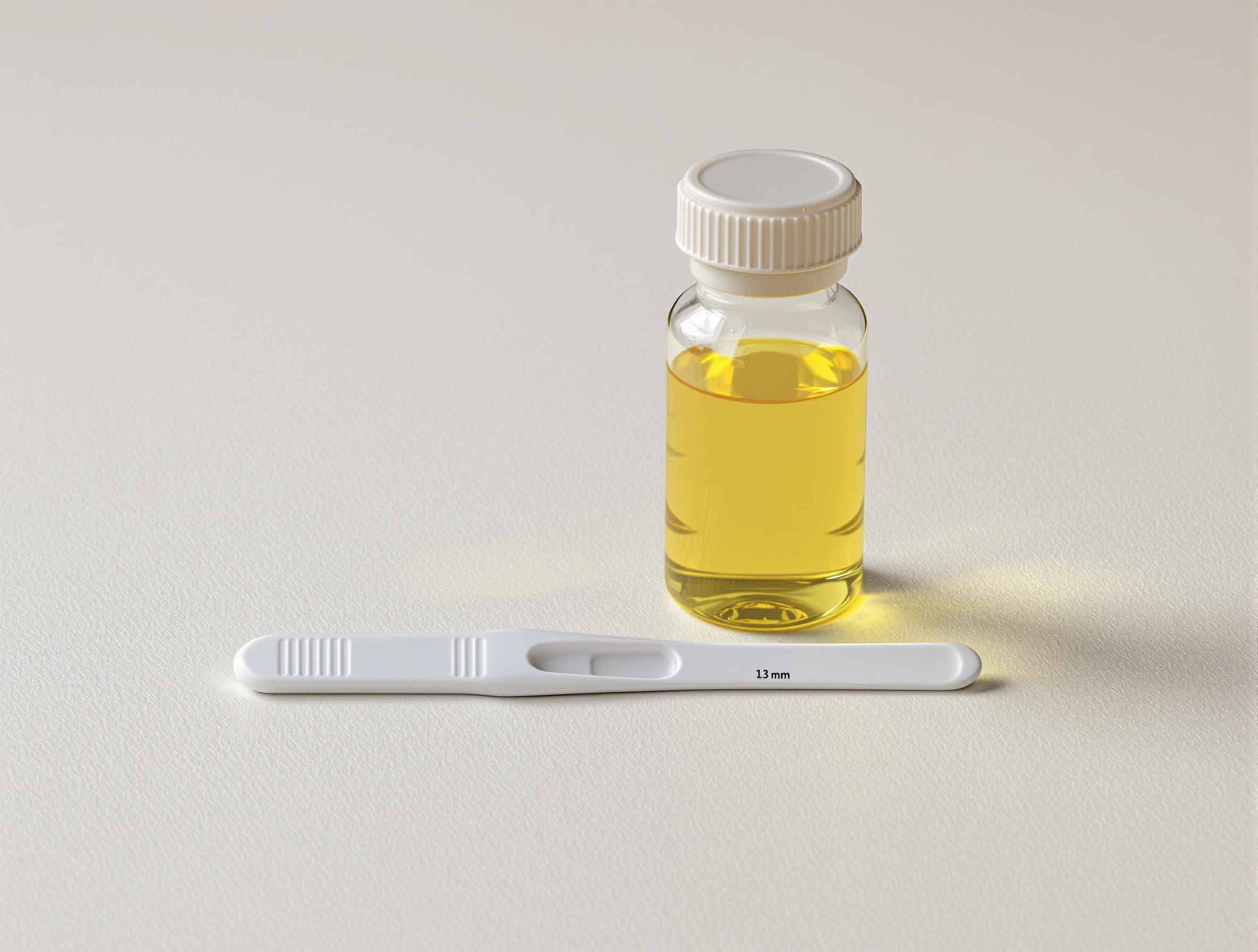 Flacon d'urine et bandelette de dépistage THC-COOH