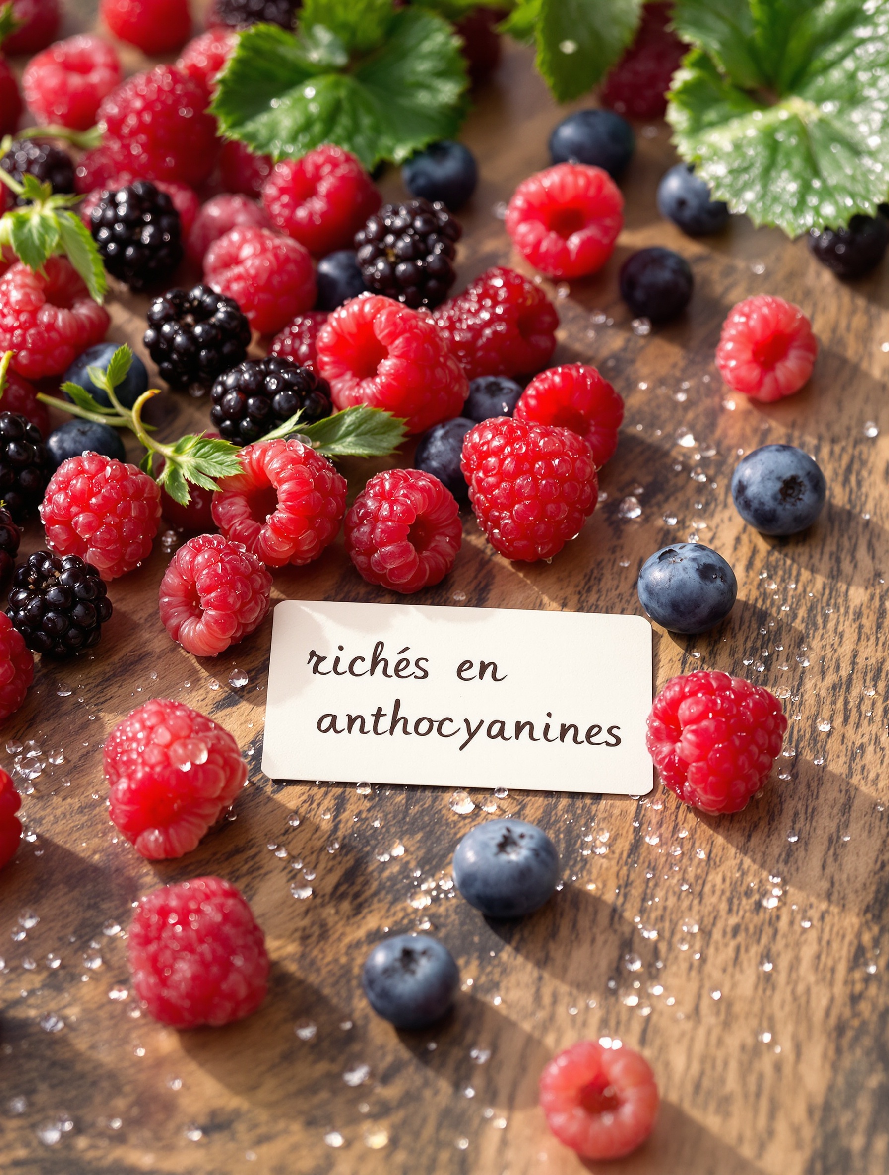 Fruits rouges variés riches en anthocyanines