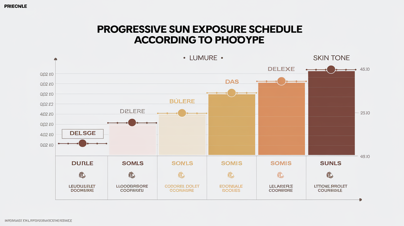 Planning d’exposition progressive au soleil selon le phototype