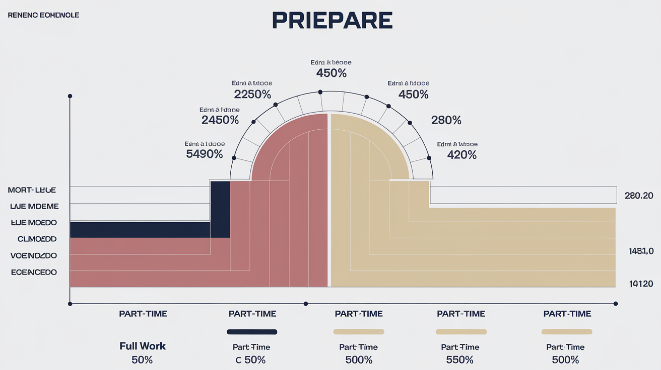 Graphique comparatif montants PreParE selon quotité travail