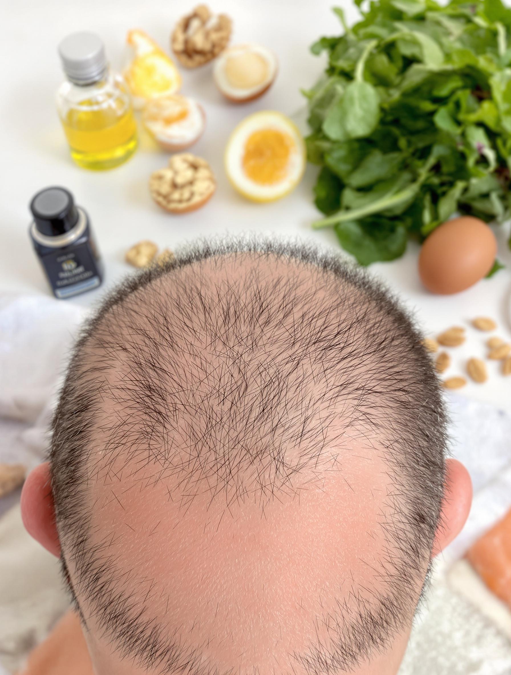 alimentation cuir chevelu sain après greffe vitamines zinc huiles naturelles