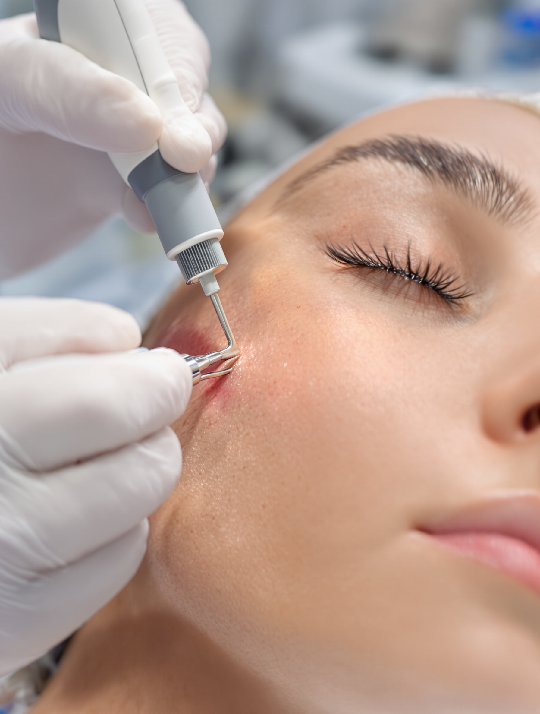 Microneedling médical pour le visage