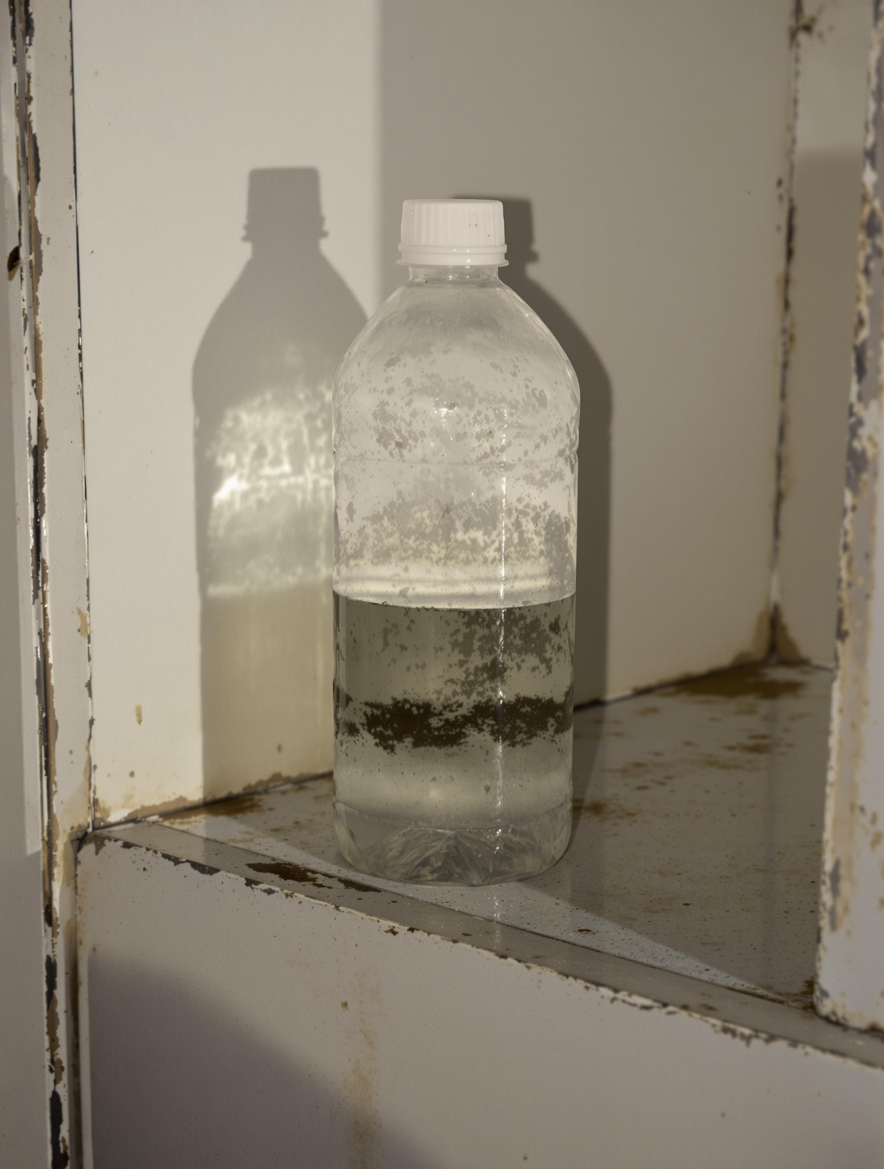 Flacon d'huile de ricin rance en plastique clair