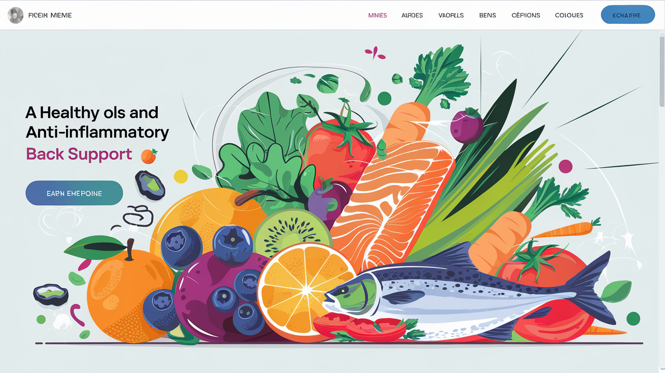 Illustration d'aliments anti-inflammatoires pour le dos
