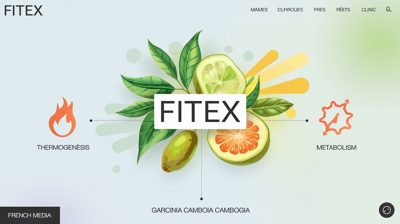 Illustration ingrédients actifs Fitex thermogenèse métabolisme