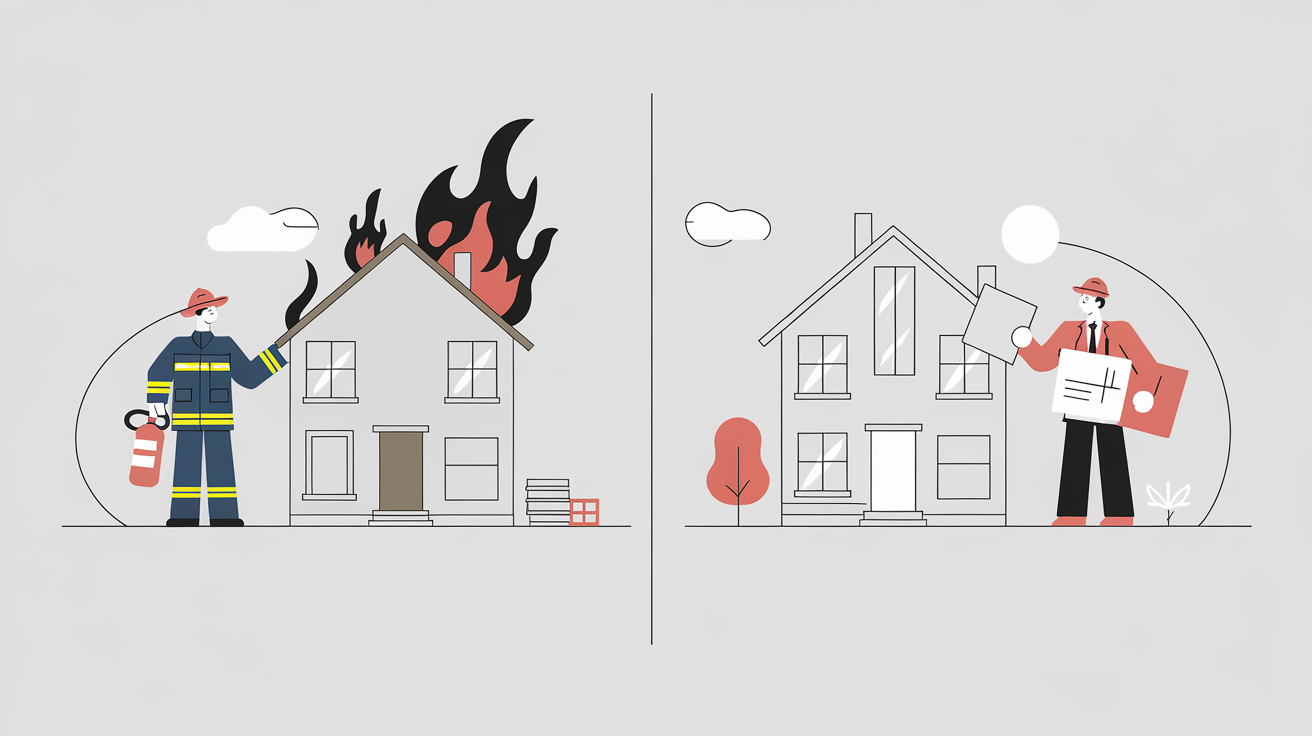 Illustration Tanganil pompier vs Betaserc architecte