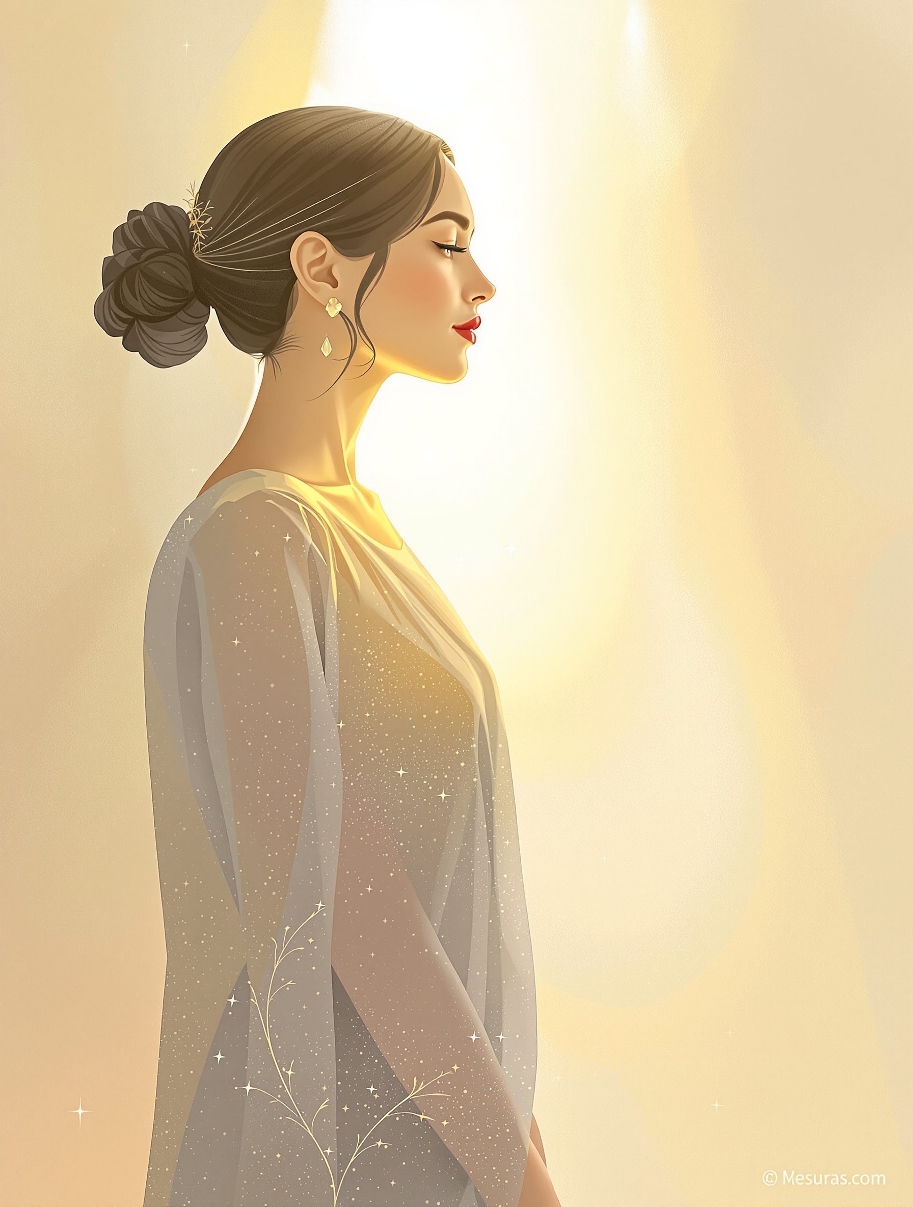 Illustration sobre d’une personne debout entourée de lumière, symbolisant la reconstruction après une relation toxique.