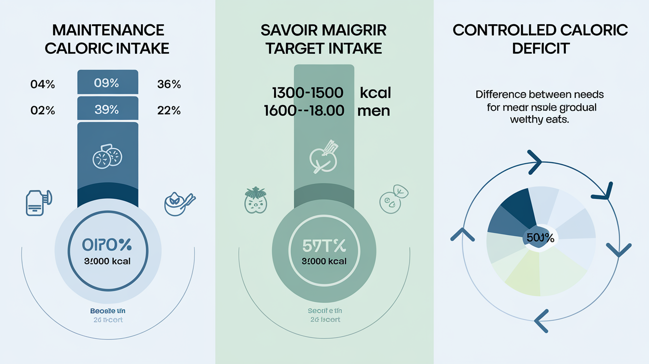 Comparatif des apports caloriques dans le programme Savoir Maigrir