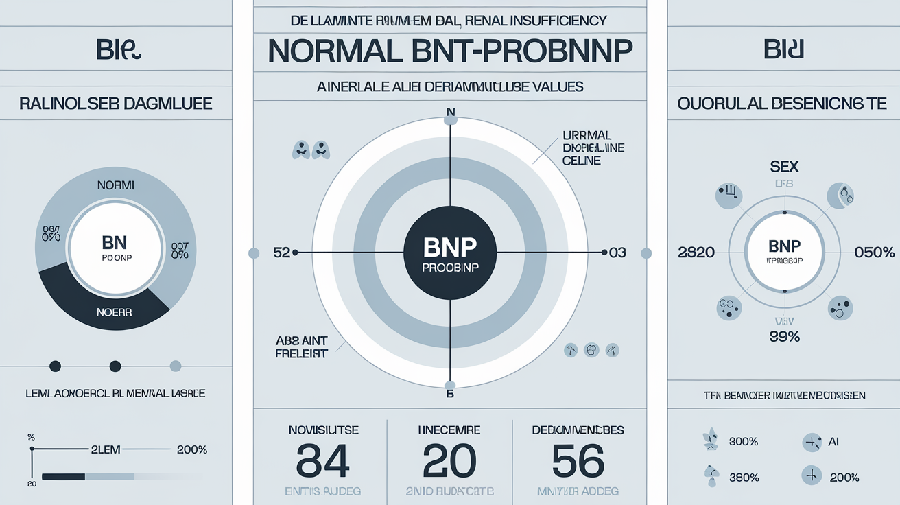 Infographie montrant l’influence de l’âge, du sexe et de l’insuffisance rénale sur le BNP/NT-proBNP.