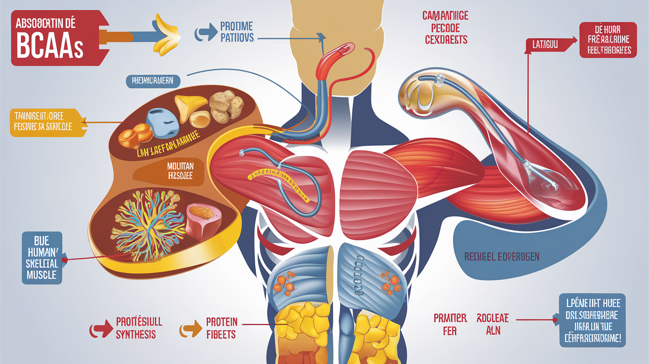 Schéma métabolisme des BCAA dans le muscle squelettique
