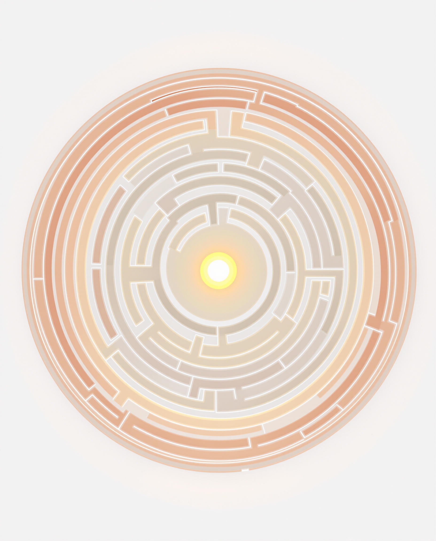 labyrinthe d'oreille interne lumineux symbolisant l'acétylleucine