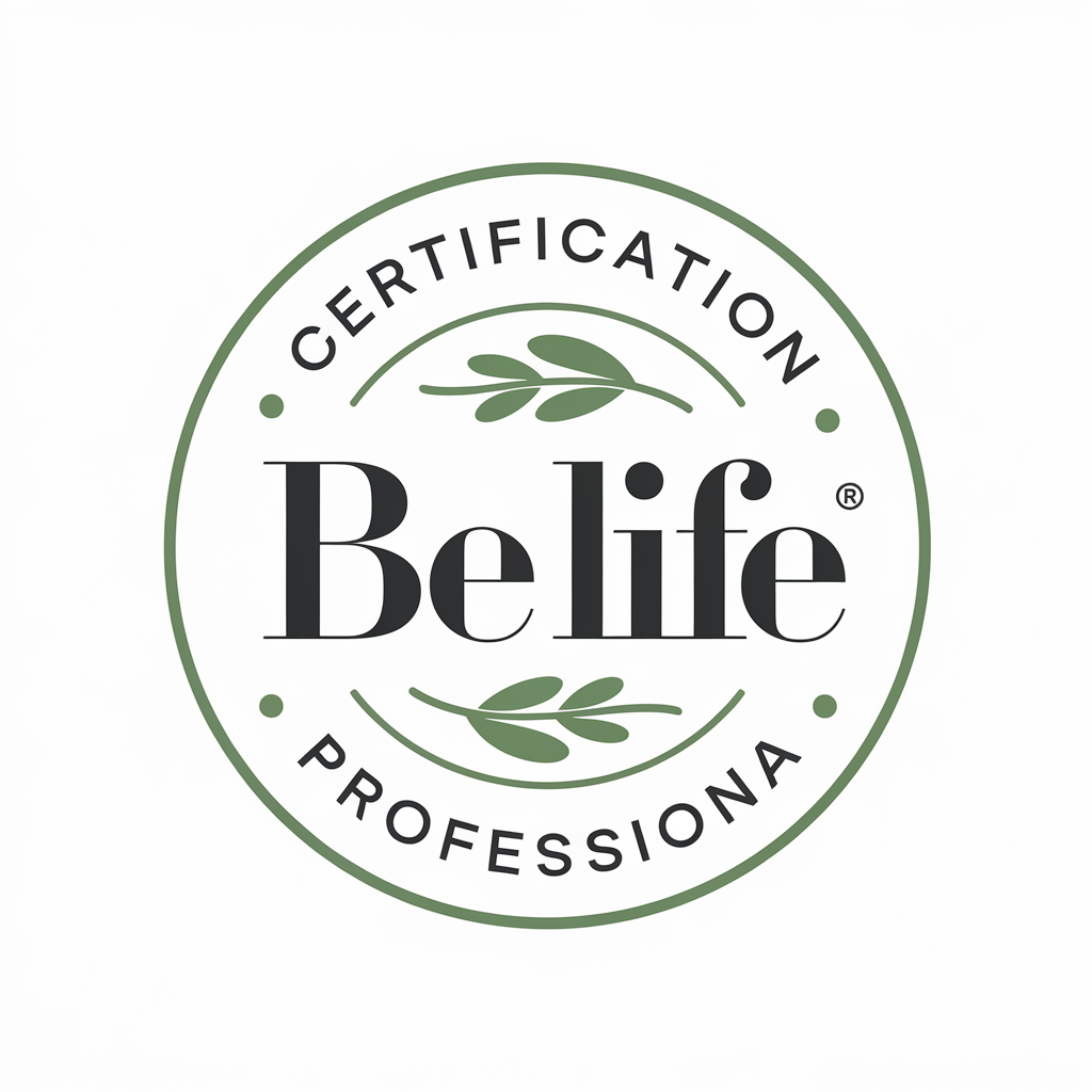 Logo de certification Bio de Be-Life, symbolisant l'engagement de la marque envers des produits naturels et de haute qualité.