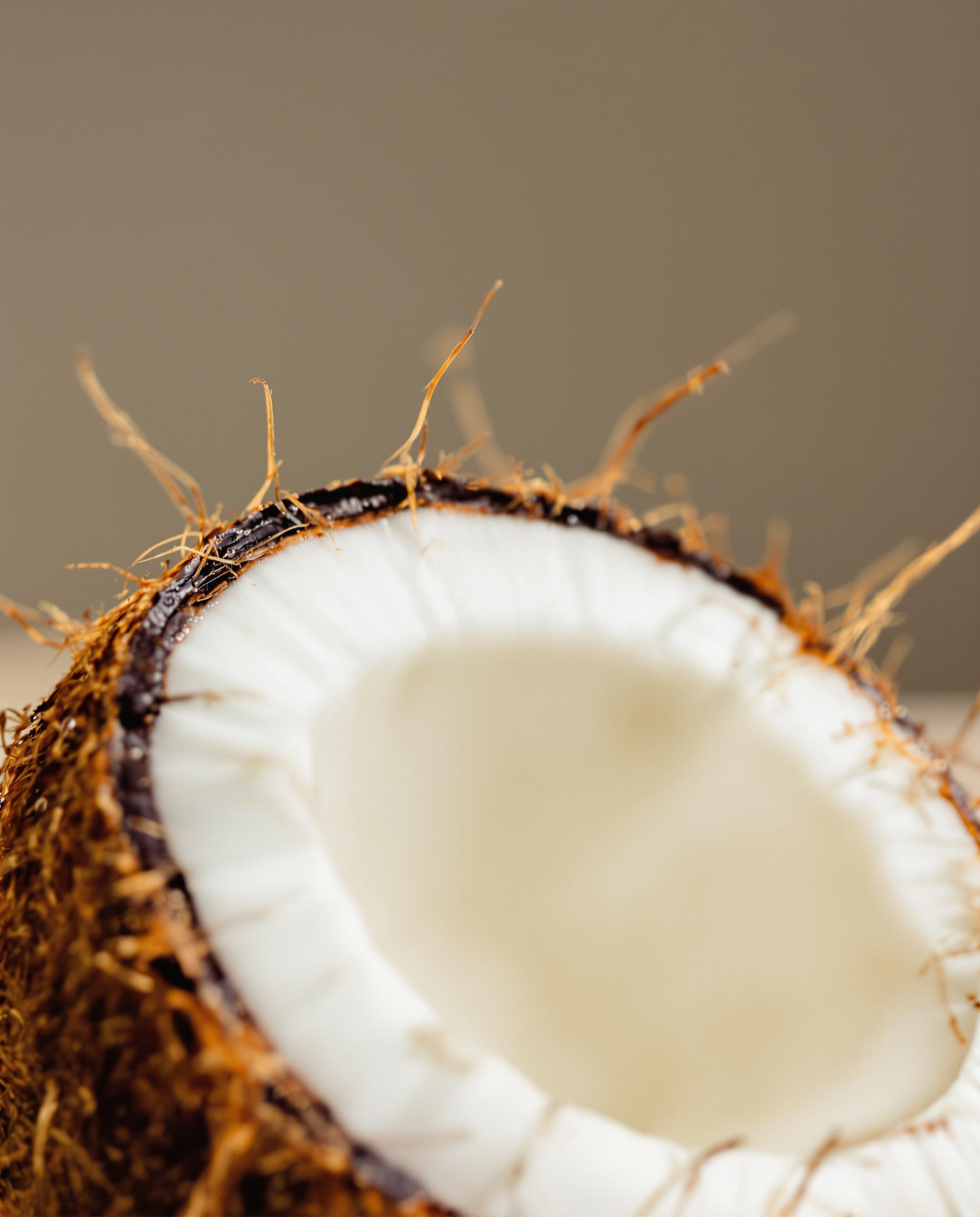 noix de coco fraîche macro texture