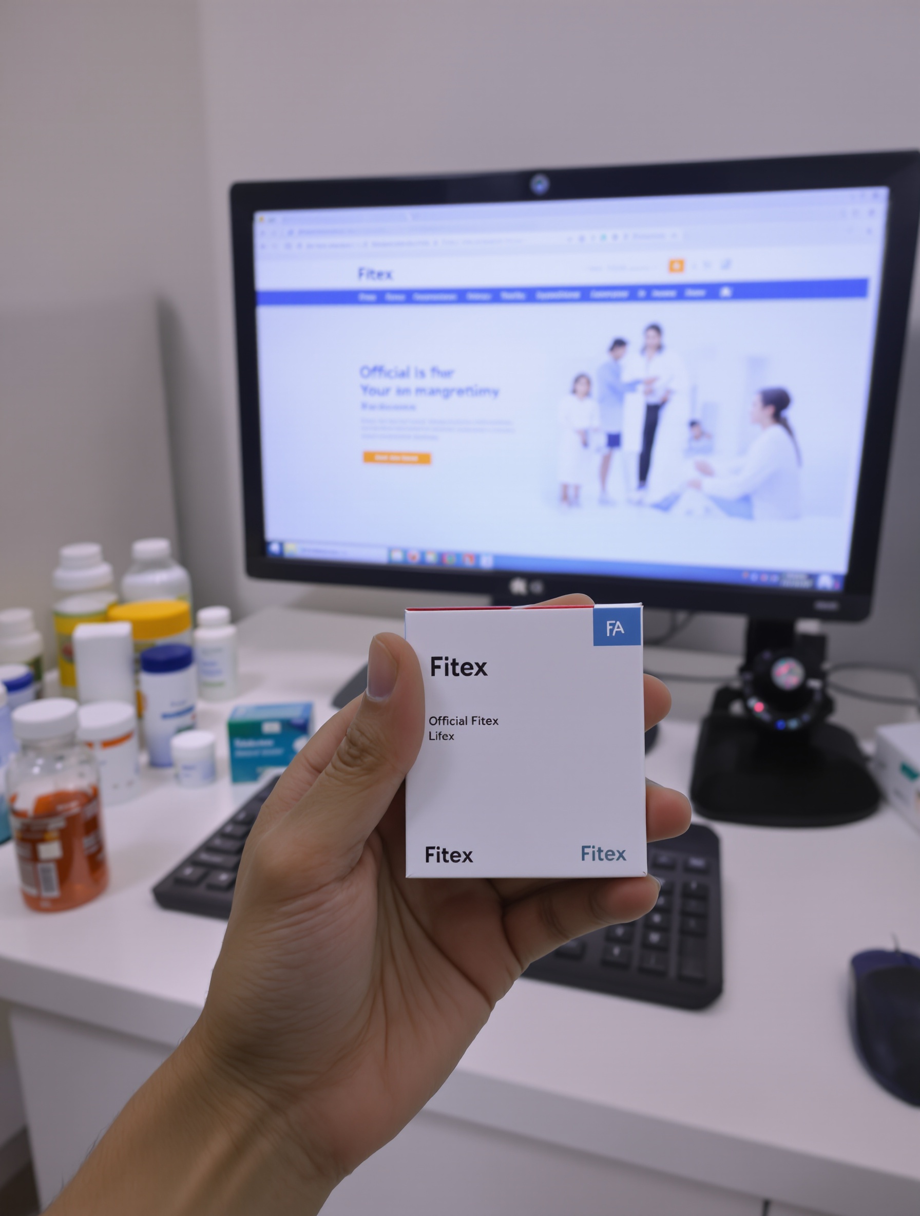 Achat Fitex sécurisé site officiel boîte sur écran ordinateur pharmacie