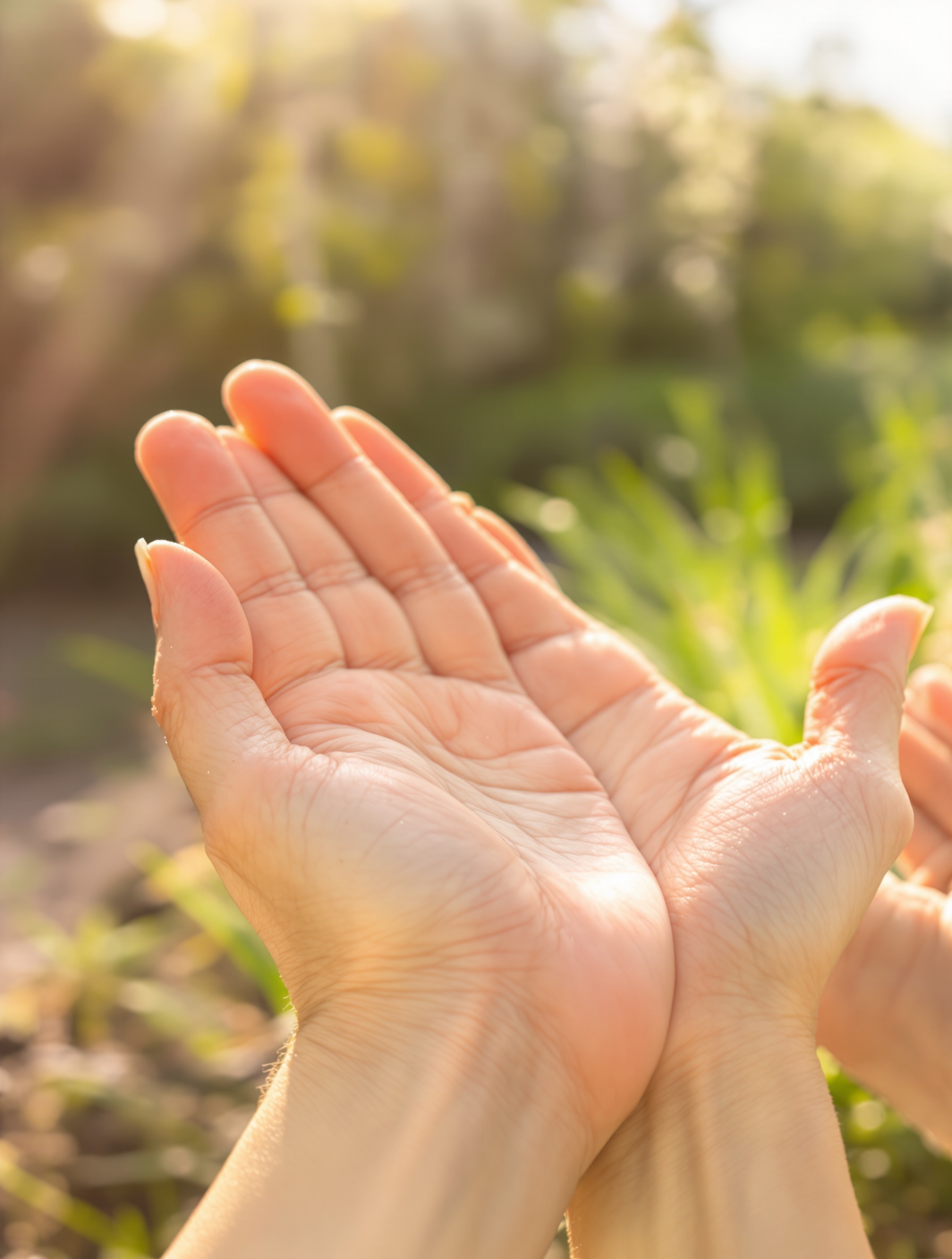 Mains apaisées symbolisant le soulagement articulaire grâce au CBD