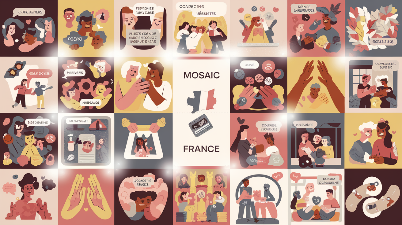 Mosaïque ressources aide addiction France téléphones sites web groupes centres spécialisés