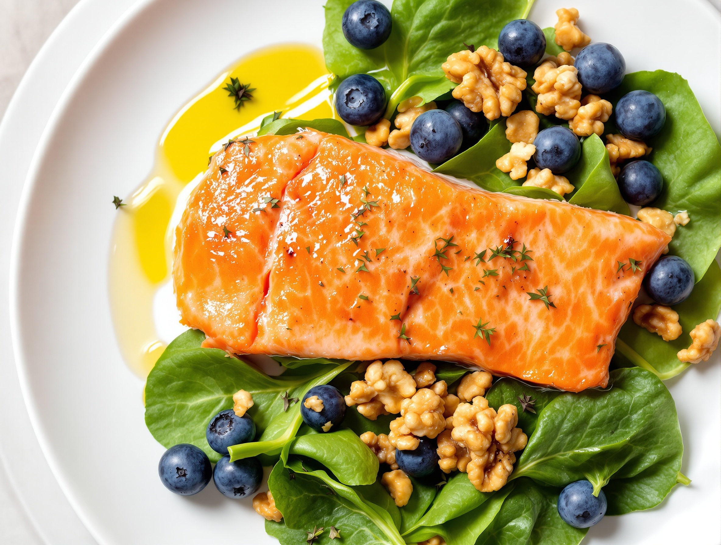 Aliments colorés représentant nutrition neuroprotectrice post-AVC