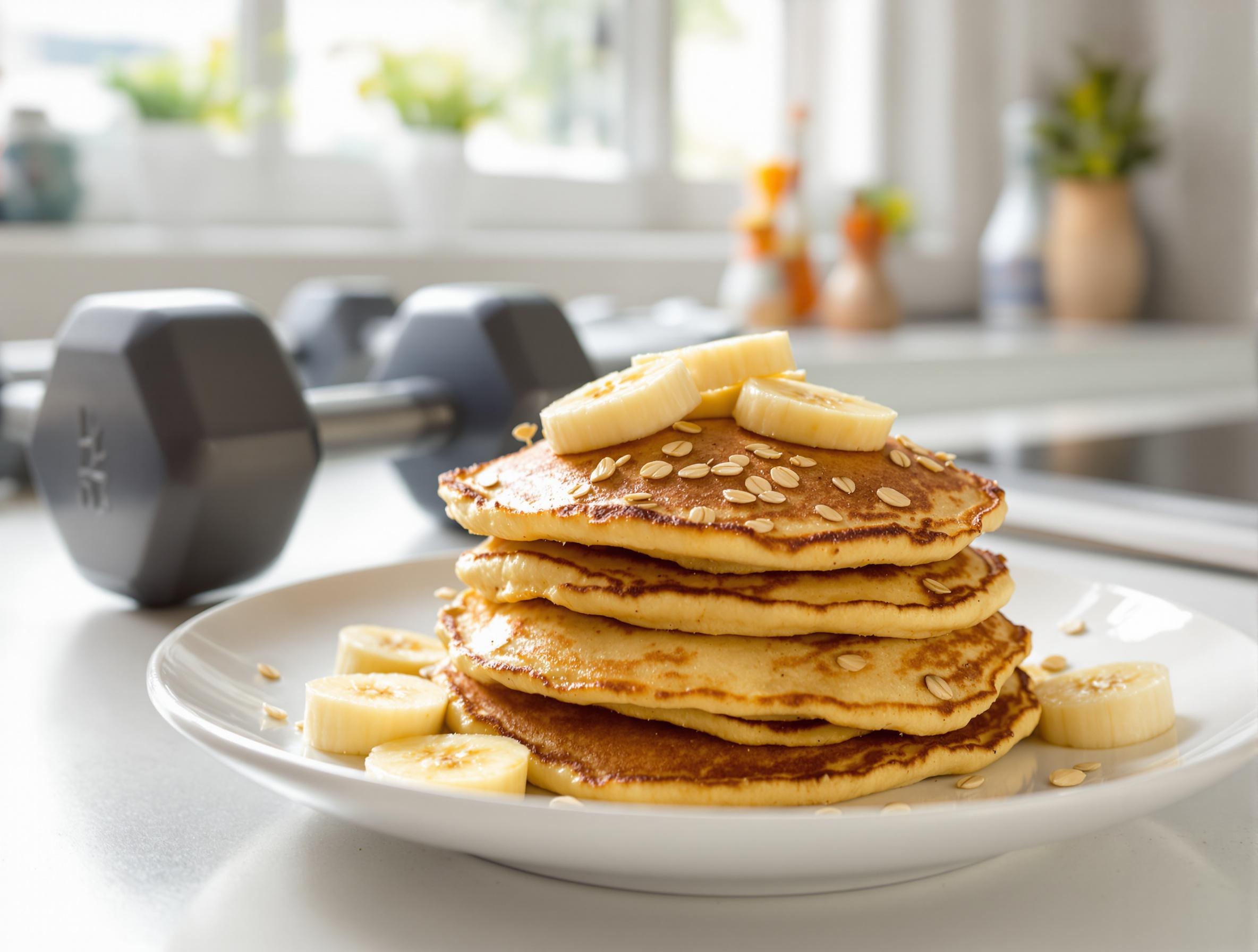Pancakes flocons d’avoine banane