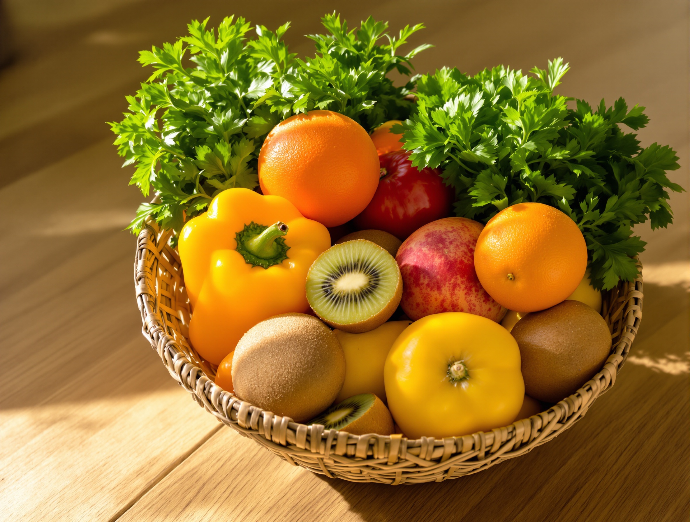 Panier fruits vitamine C alimentation vivante