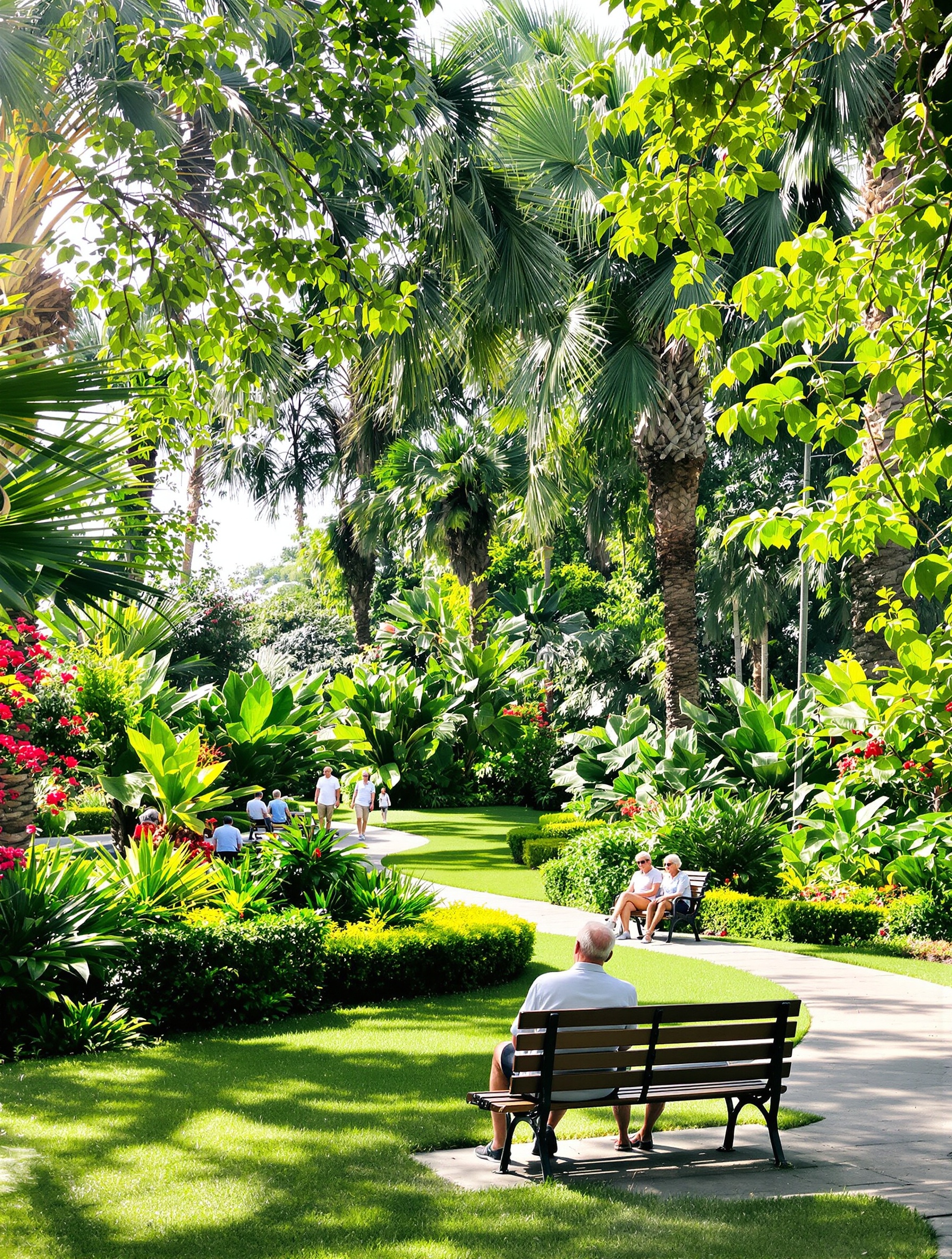 Parc Olbius Riquier à Hyères avec végétation luxuriante