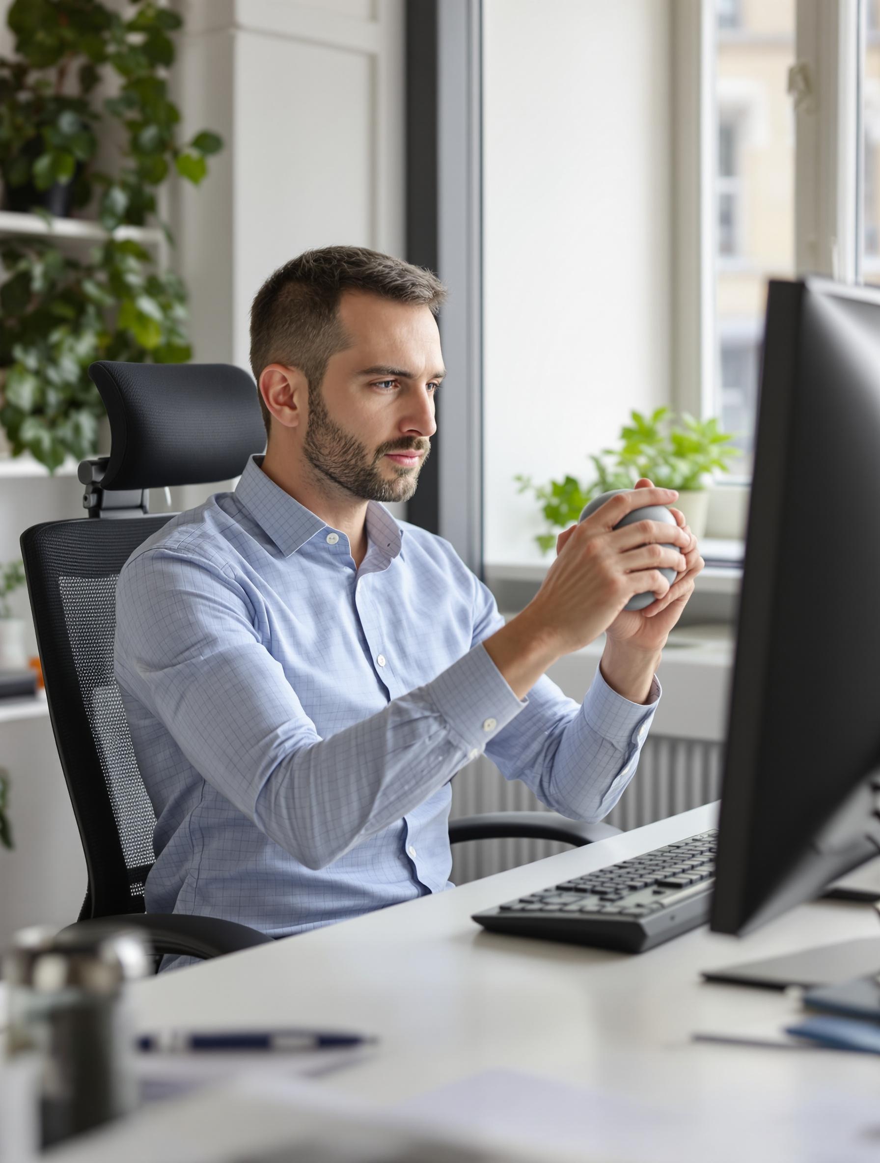 Exercices pour une pause active des mains au bureau