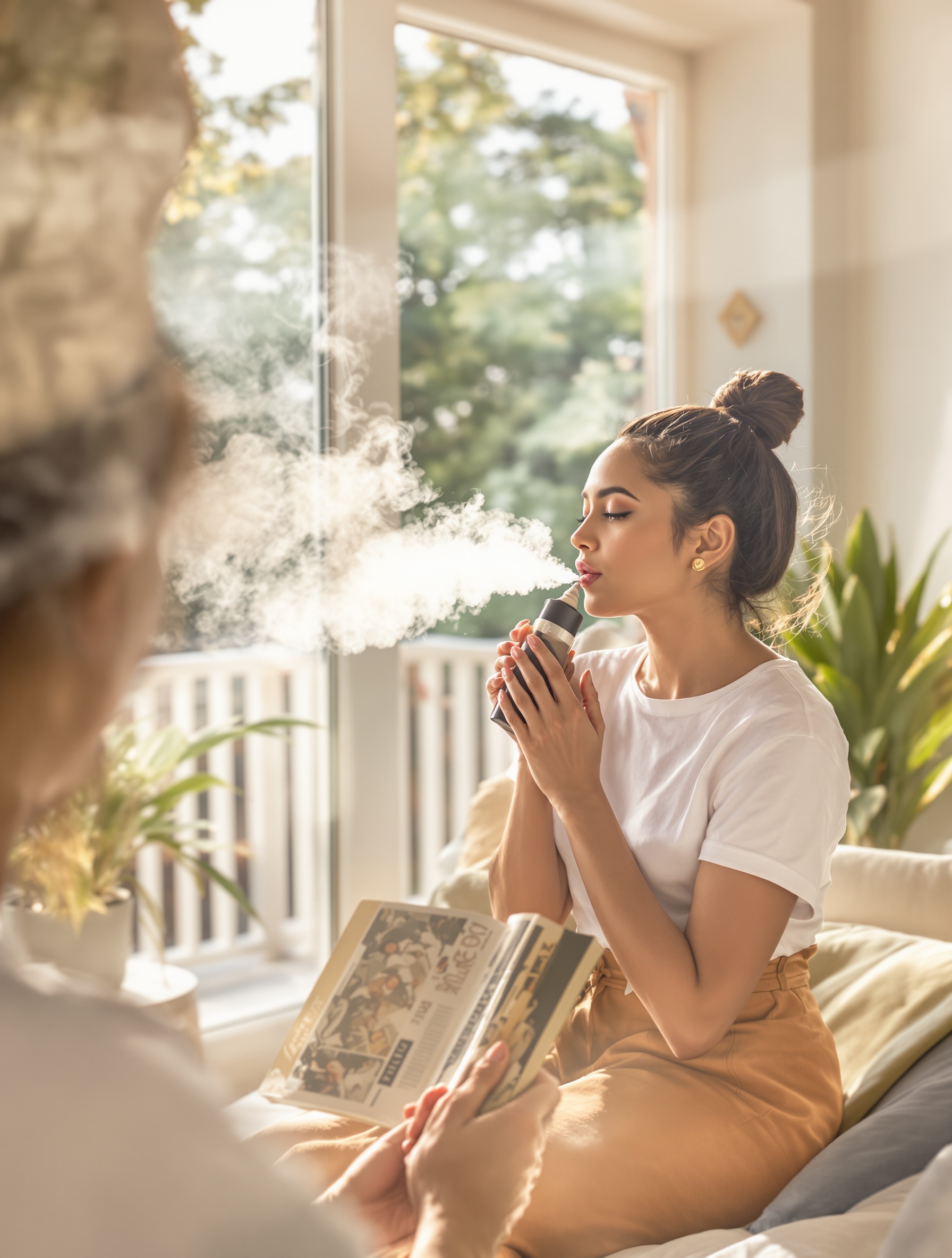 Vaporisation CBD bien-être moderne et sain