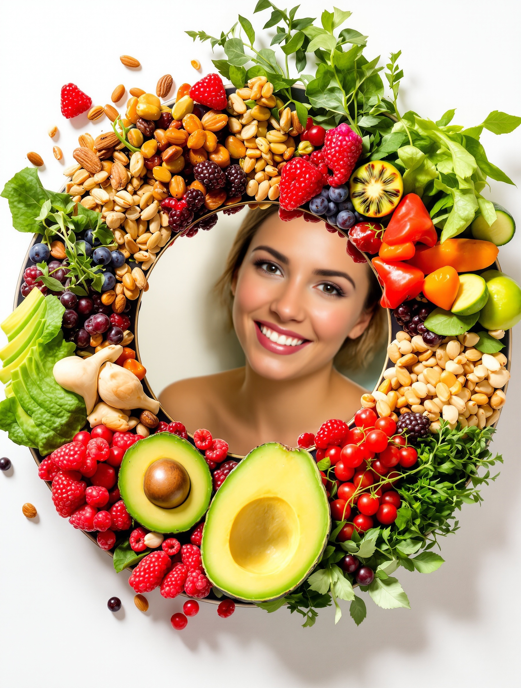 Aliments frais pour une peau lumineuse : beauté holistique